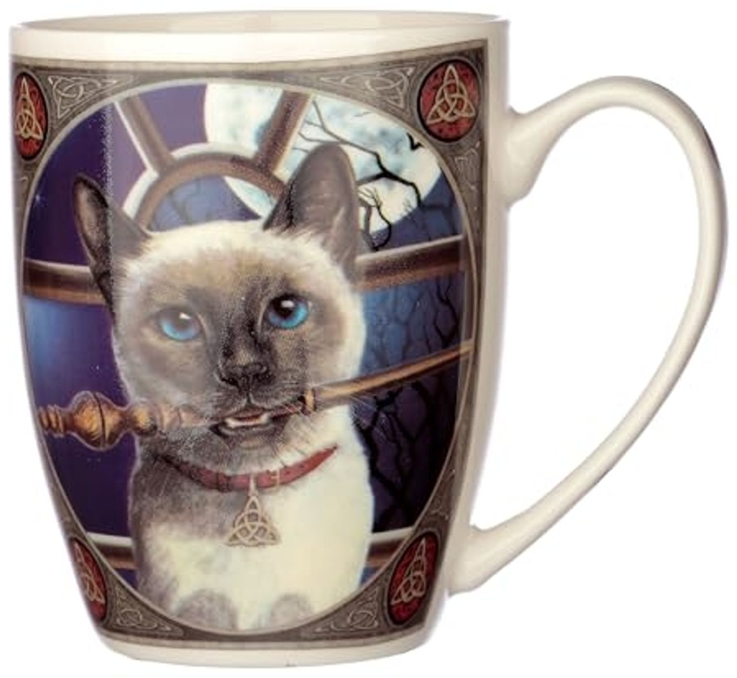 Kaffeebecher Katze mit Zauberstab Bild 1