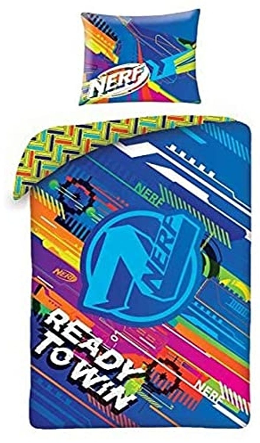 Nerf Bettwäsche 2-in-1 Design - 100 % Baumwolle Bild 1