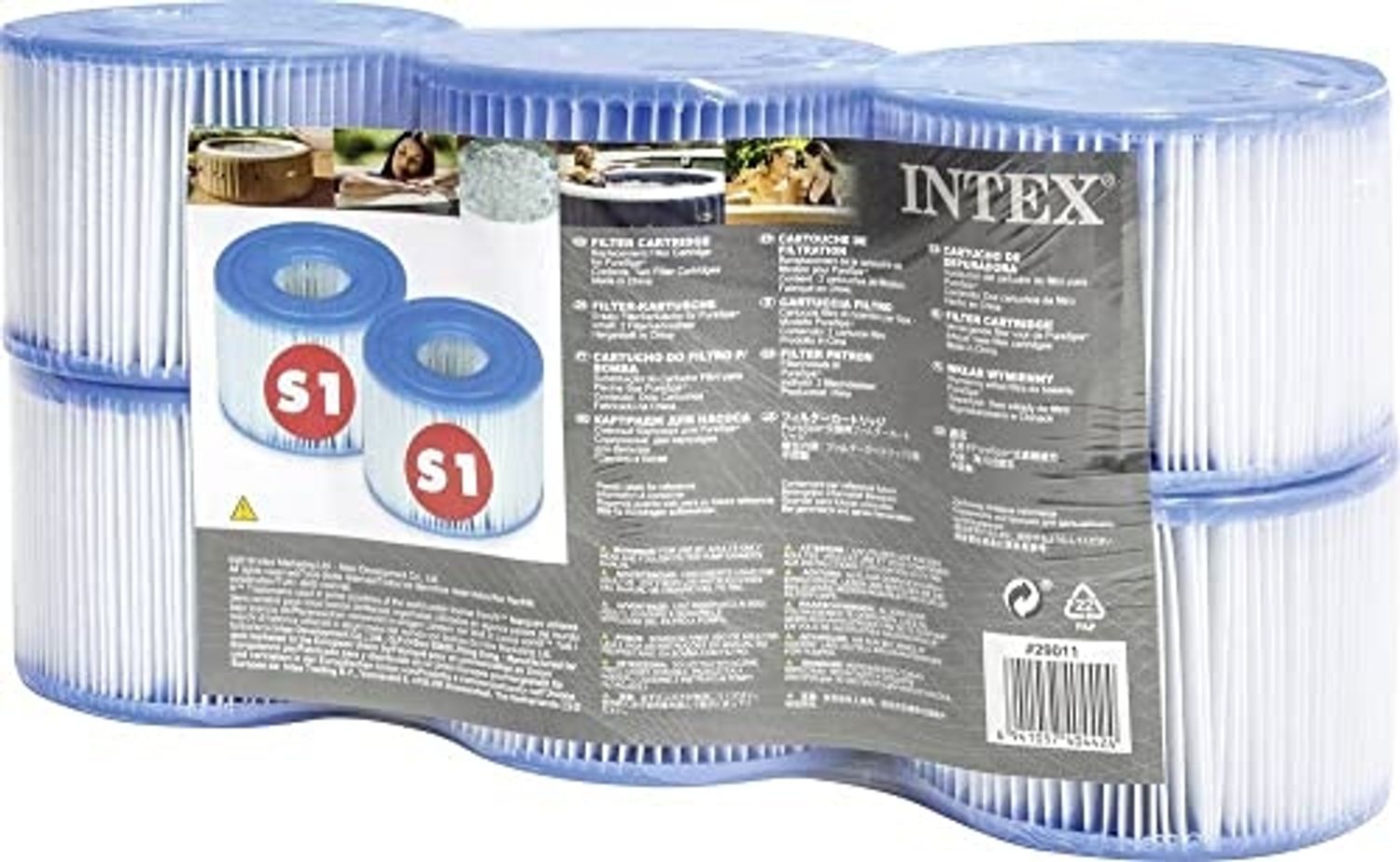 Intex Whirlpool Filterkartusche Typ S1, 6er Pack,für Whirlpool Pure Spa Bild 1