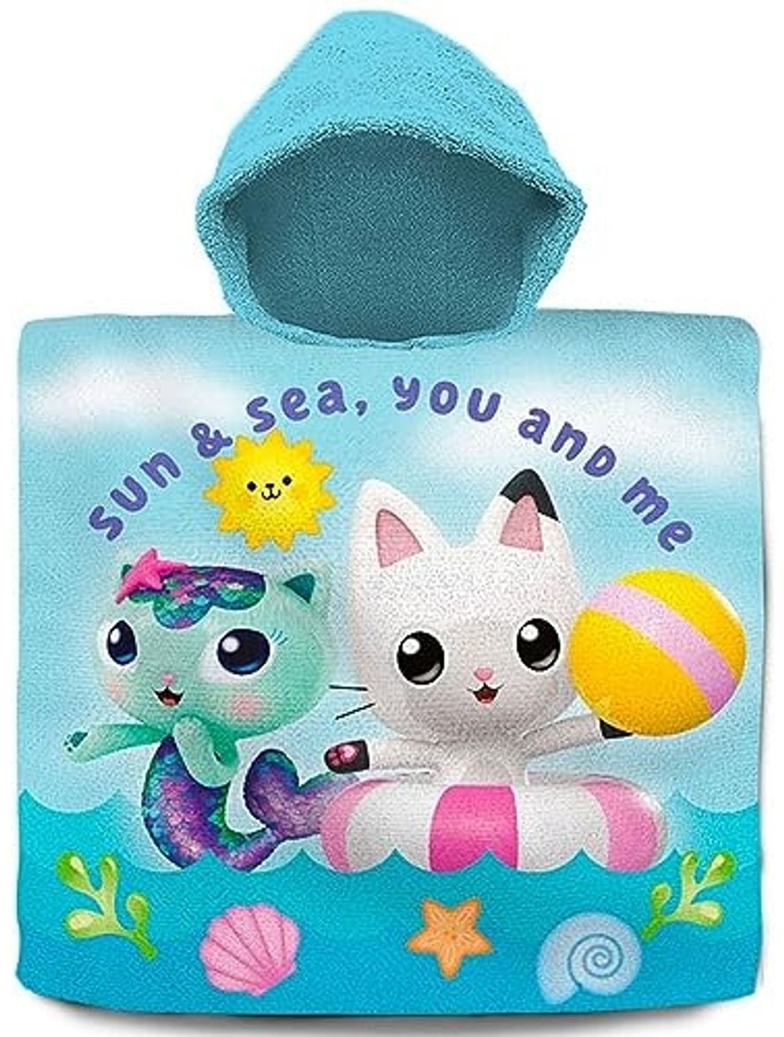 Badeponcho / Handtuch60x120cm Baumwolle Gabi's Cat House Gabby's Dollhouse GD00001 Kids Euroswan Bild 1