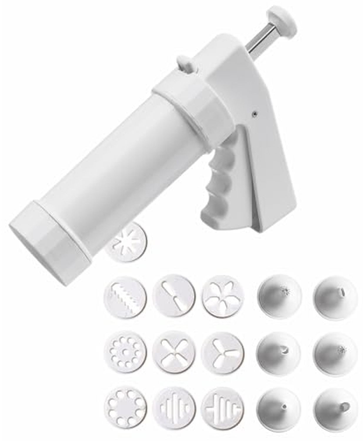 Kaiser Patisserie Gebäckpressen-Set, mit 10 Designscheiben 6 Garniertüllen, 17-teilig, 200ml Bild 1