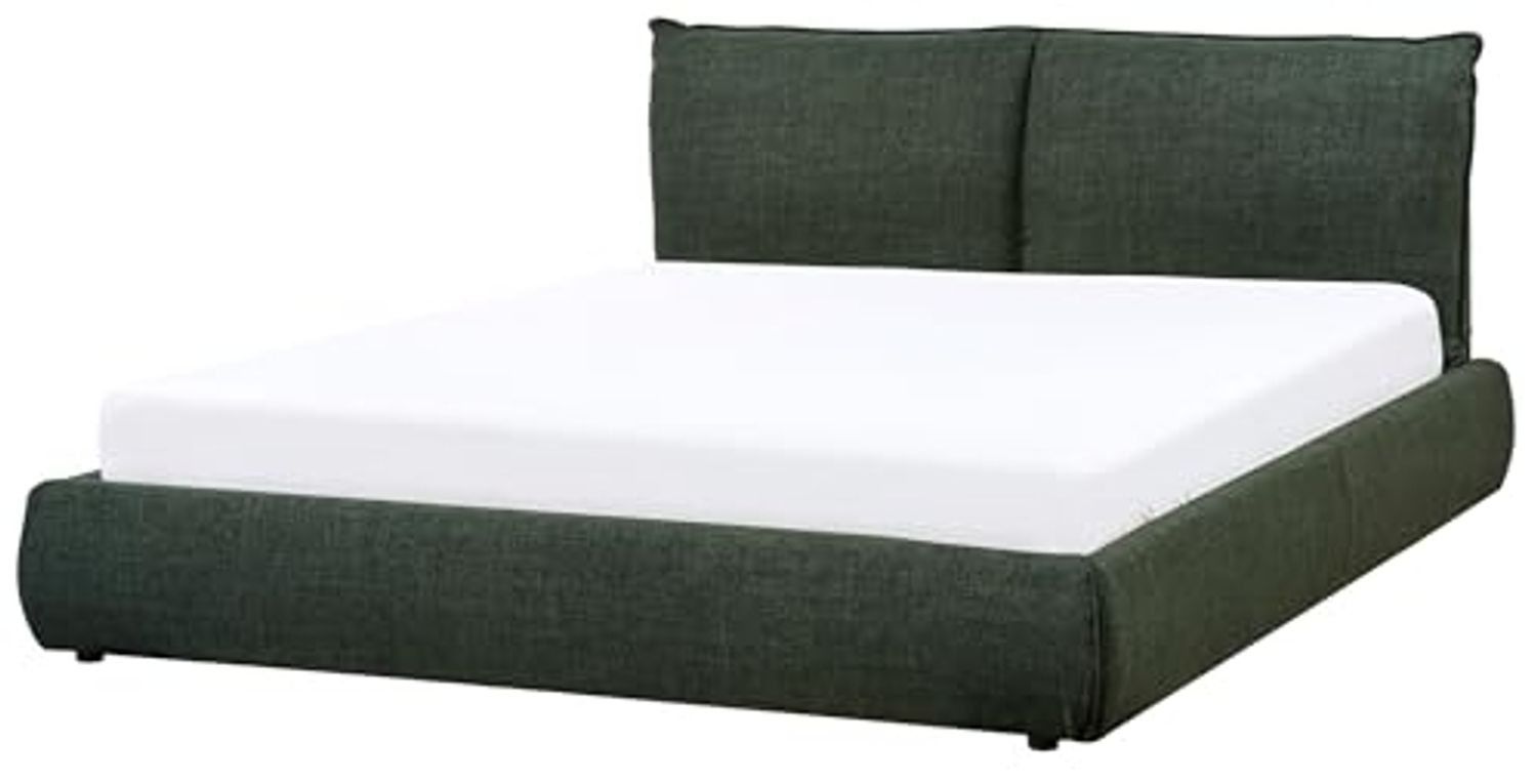Wasserbett Stoff VINAY 160 x 200 cm Dunkelgrün Bild 1
