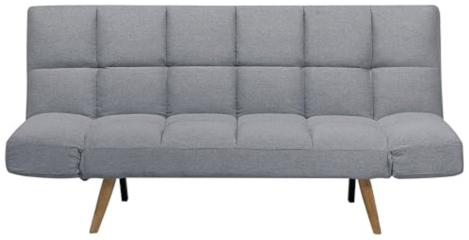 Schlafsofa 3-Sitzer Polsterbezug hellgrau INGARO Bild 1