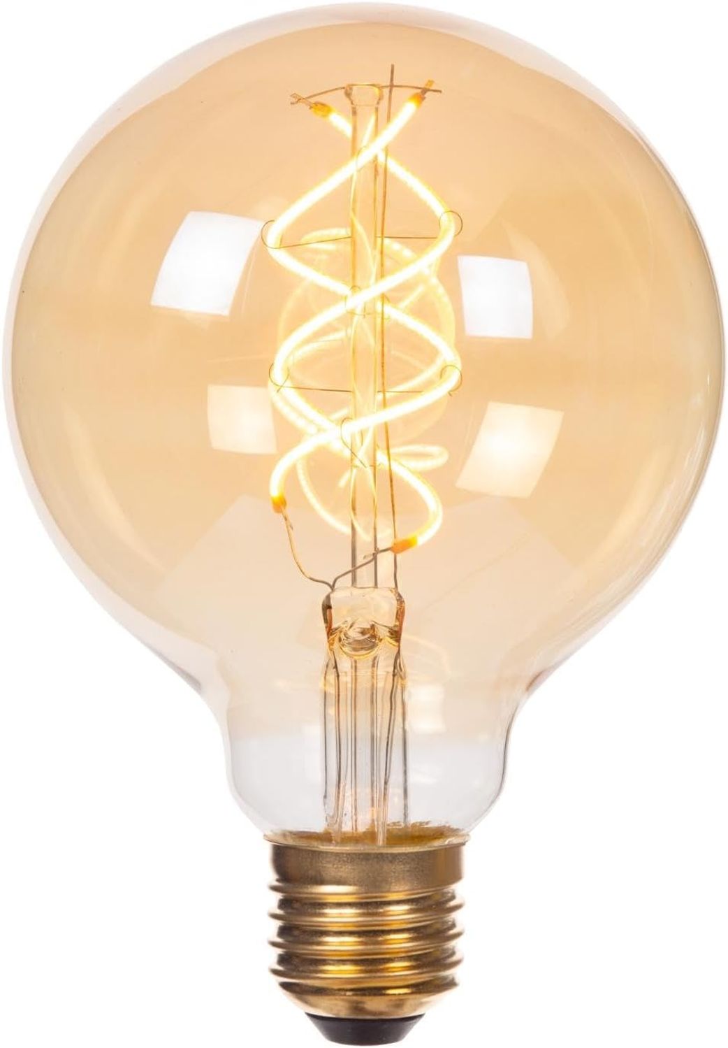 LUCIDE G95 Glühlampe, Ø 9,5 cm, E27, 1x4,9 W, 2200 K, Bernsteinfarben, Bernstein Bild 1
