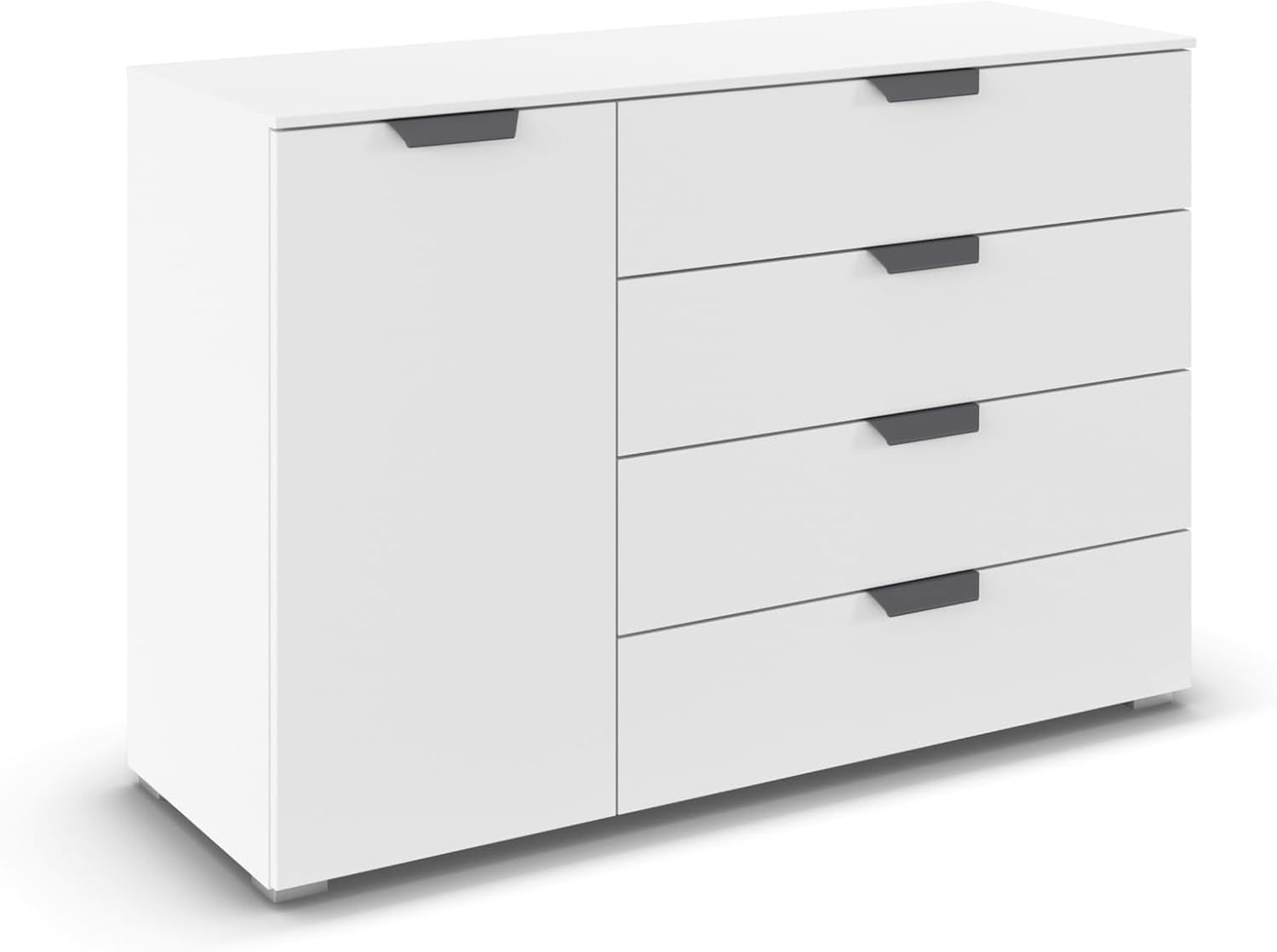 rauch Aditio Box, Kommode, 1-türig, 4 Schubladen, mit Softclose-Funktion, Farbe Weiß, BxHxT 120x81x42cm Bild 1