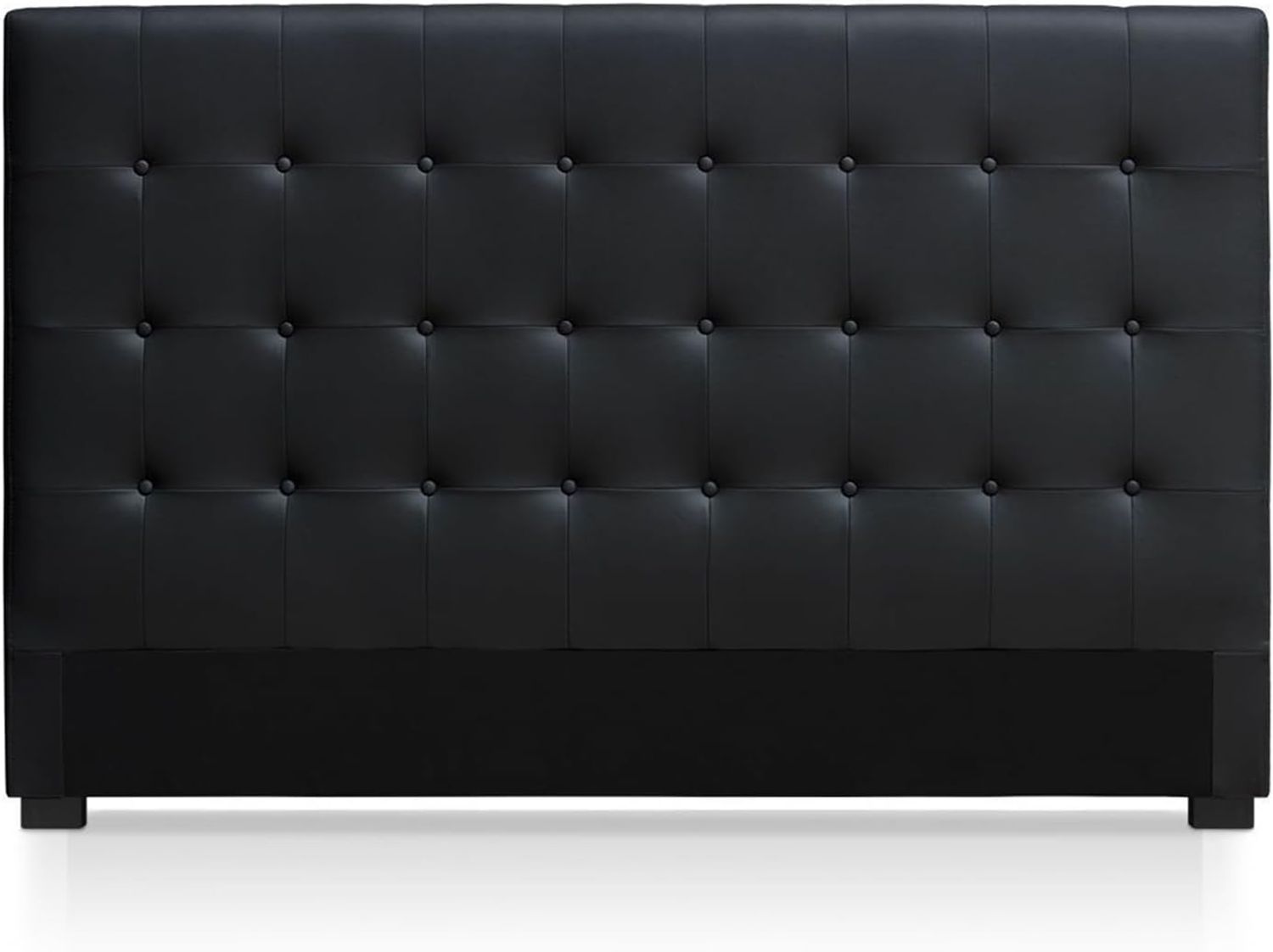 Menzzo Luxor Kopfteil Bett 180cm mit Kunstlederbezug Schwarz Bild 1