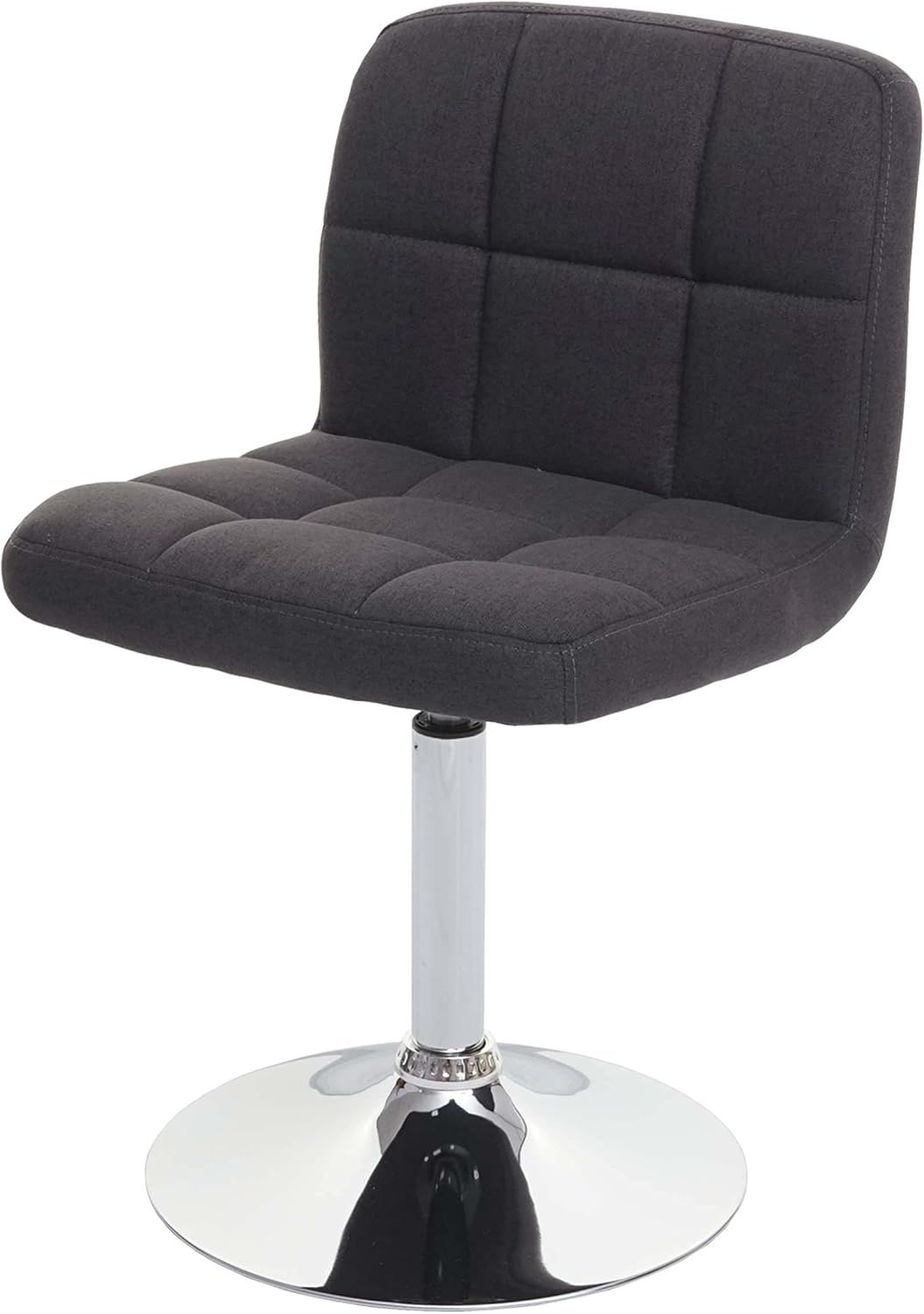 Esszimmerstuhl Kavala, Küchenstuhl Stuhl, drehbar MVG-zertifiziert ~ Stoff/Textil dunkelgrau, Chromfuß Bild 1