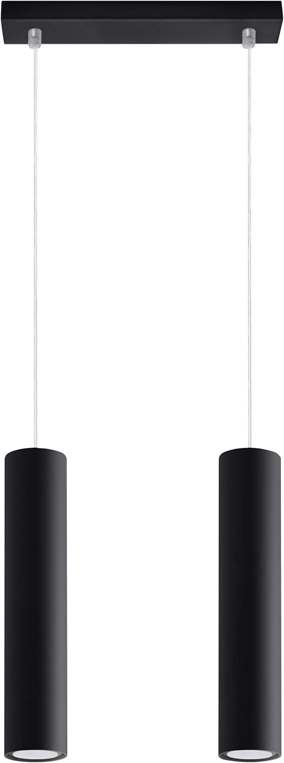 Sollux LAGOS Zylinder Hängelampe schwarz 2-flg. GU10 Bild 1