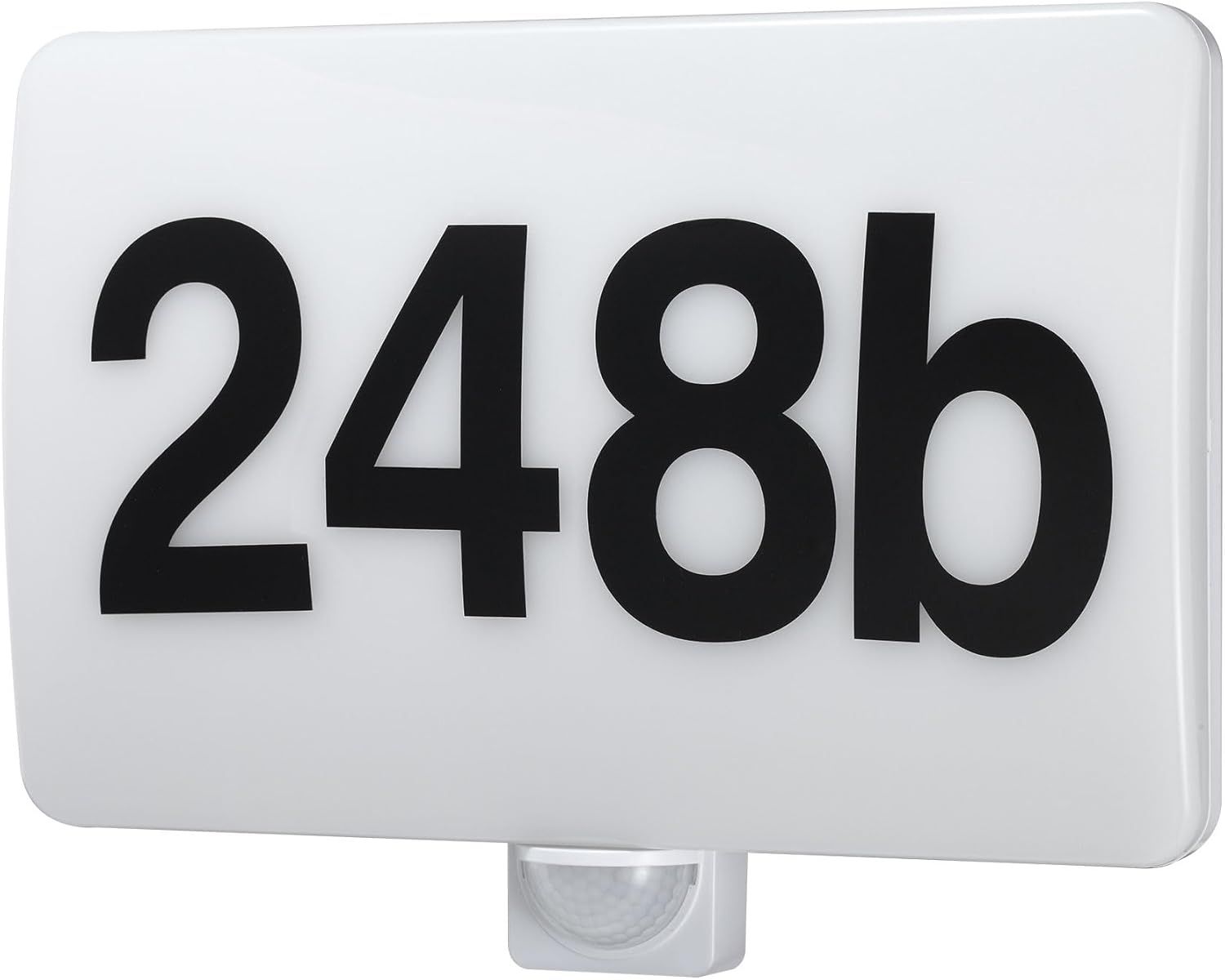 Maclean LED-Wandleuchte mit Hausnummer Dämmerungs- und Bewegungssensor dimmbar 20W IP65 neutralweiß (4000K) 1600lm MCE466 W Bild 1