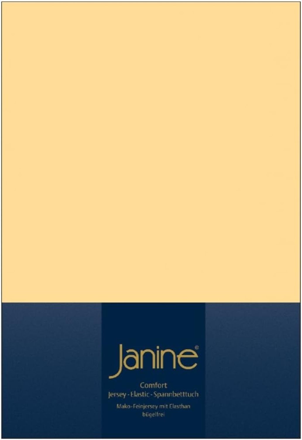 Janine 5002 Elastic-Jersey-Spannbetttuch 63 sonnengelb 90x190-100x220 Bild 1