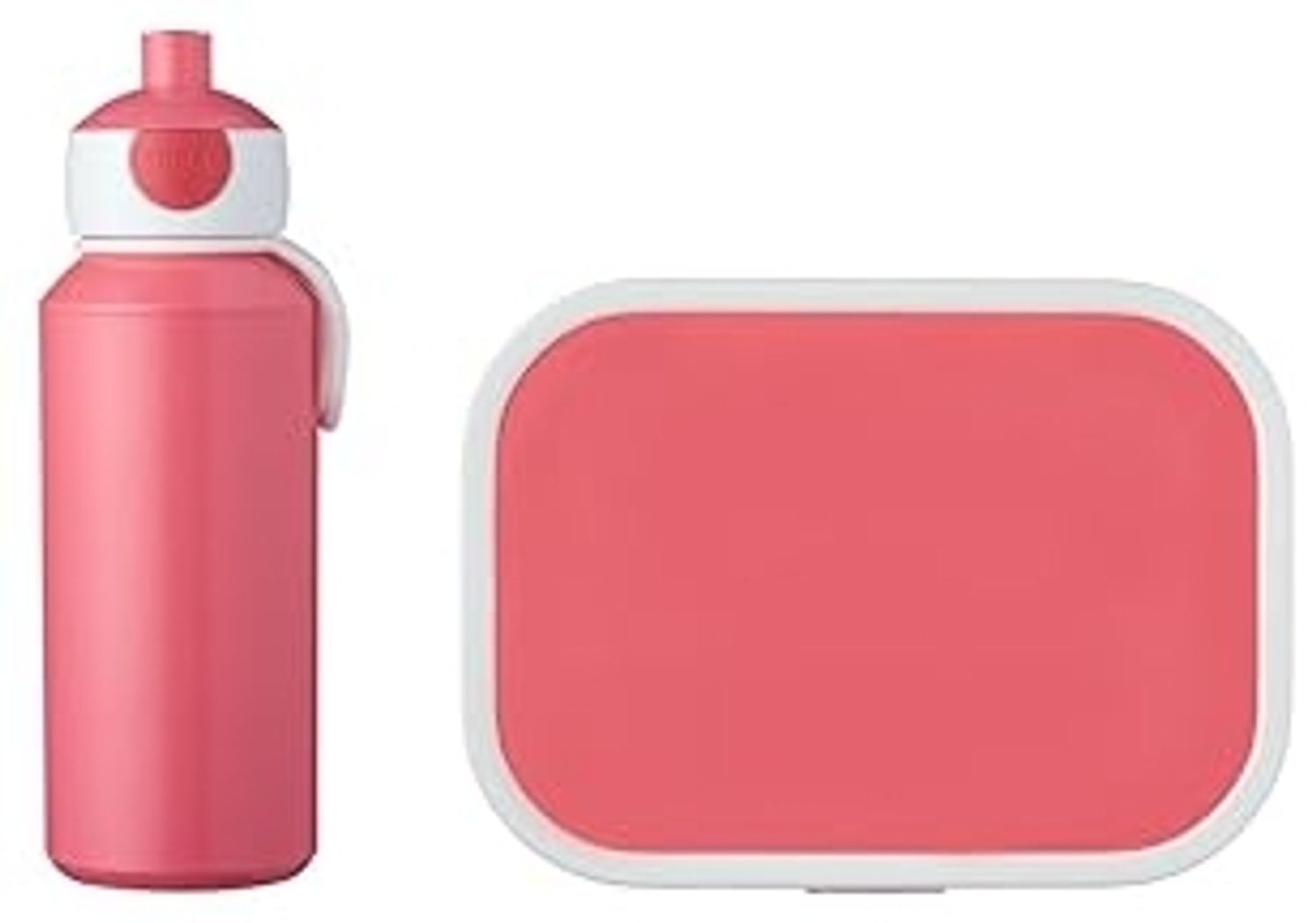 Mepal 'Campus' Lunch-Set mit Pop-up Trinkflasche & Lunch Box, Kunststoff Pink, 400 ml / 750 ml Bild 1