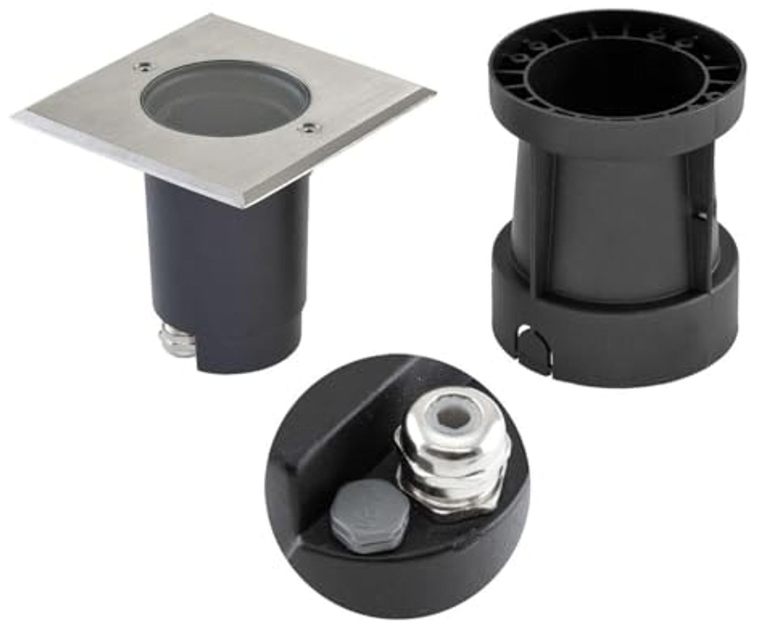 EVN 679435EV quad. schwenkbar Alu IP67 GU10 max. 35W. Bild 1