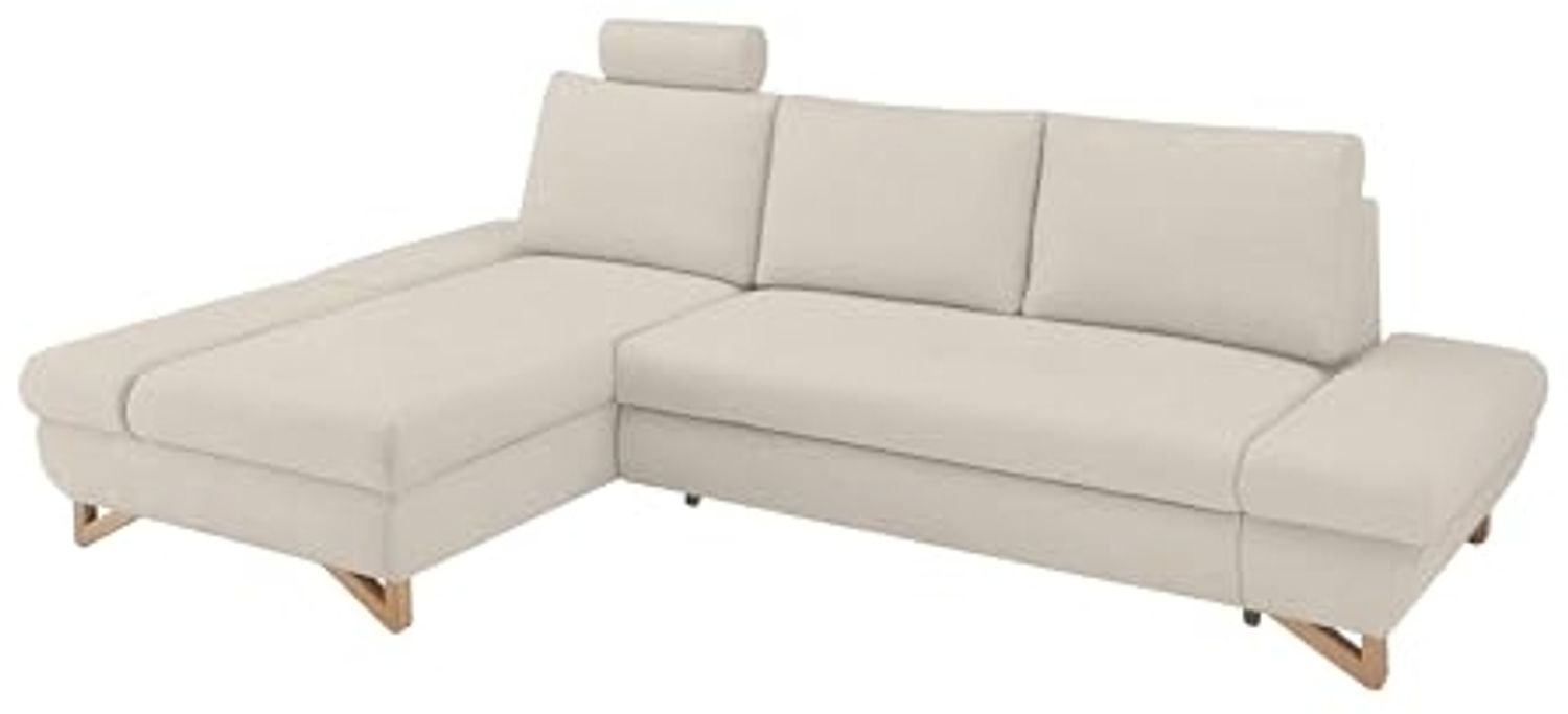 Ecksofa Skalm in Creme mit Bettfunktion 284 cm Bild 1