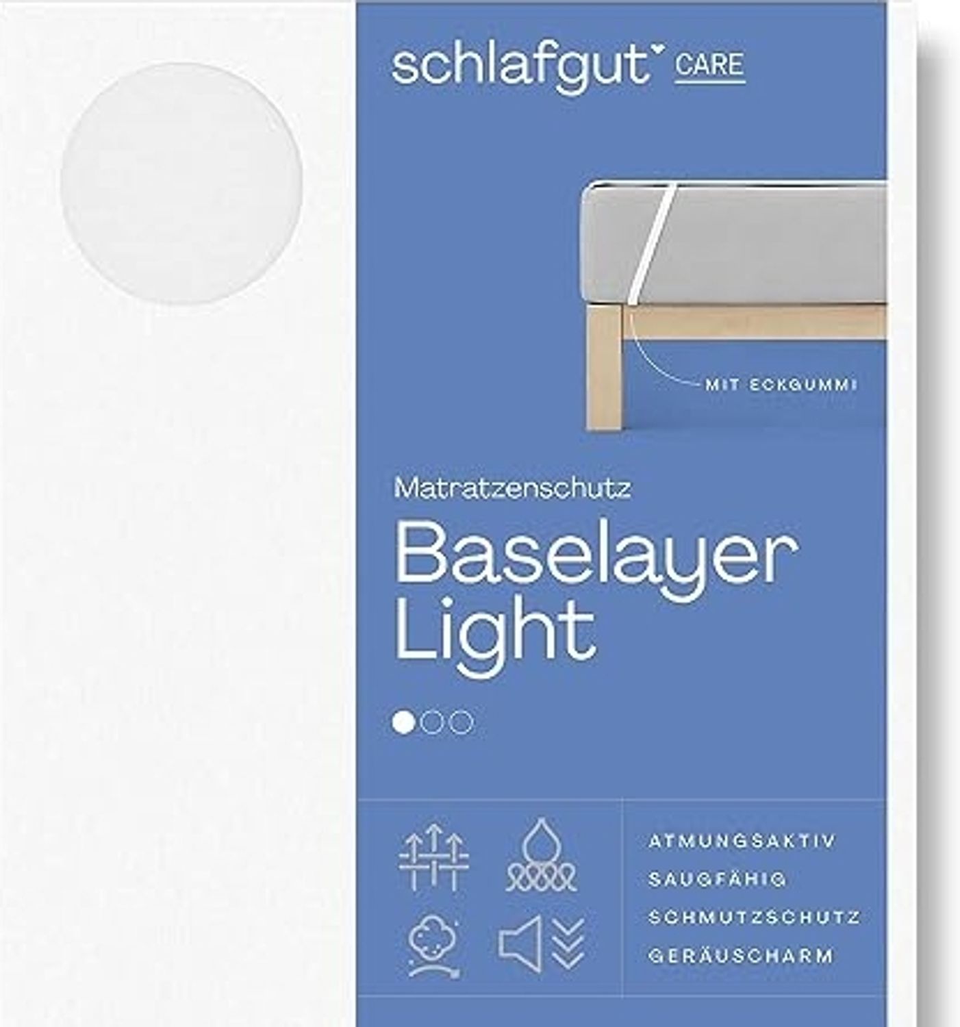 Matratzenauflage Baselayer Matratzenschutz Light Schlafgut, mit Eckgummis Bild 1