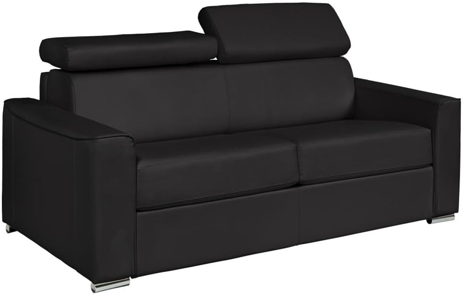 Vente-unique - VIZIR Sofa Leder Schwarz - B 223 cm94 cm x H 110 cm95 cm x L 196 cm Bild 1