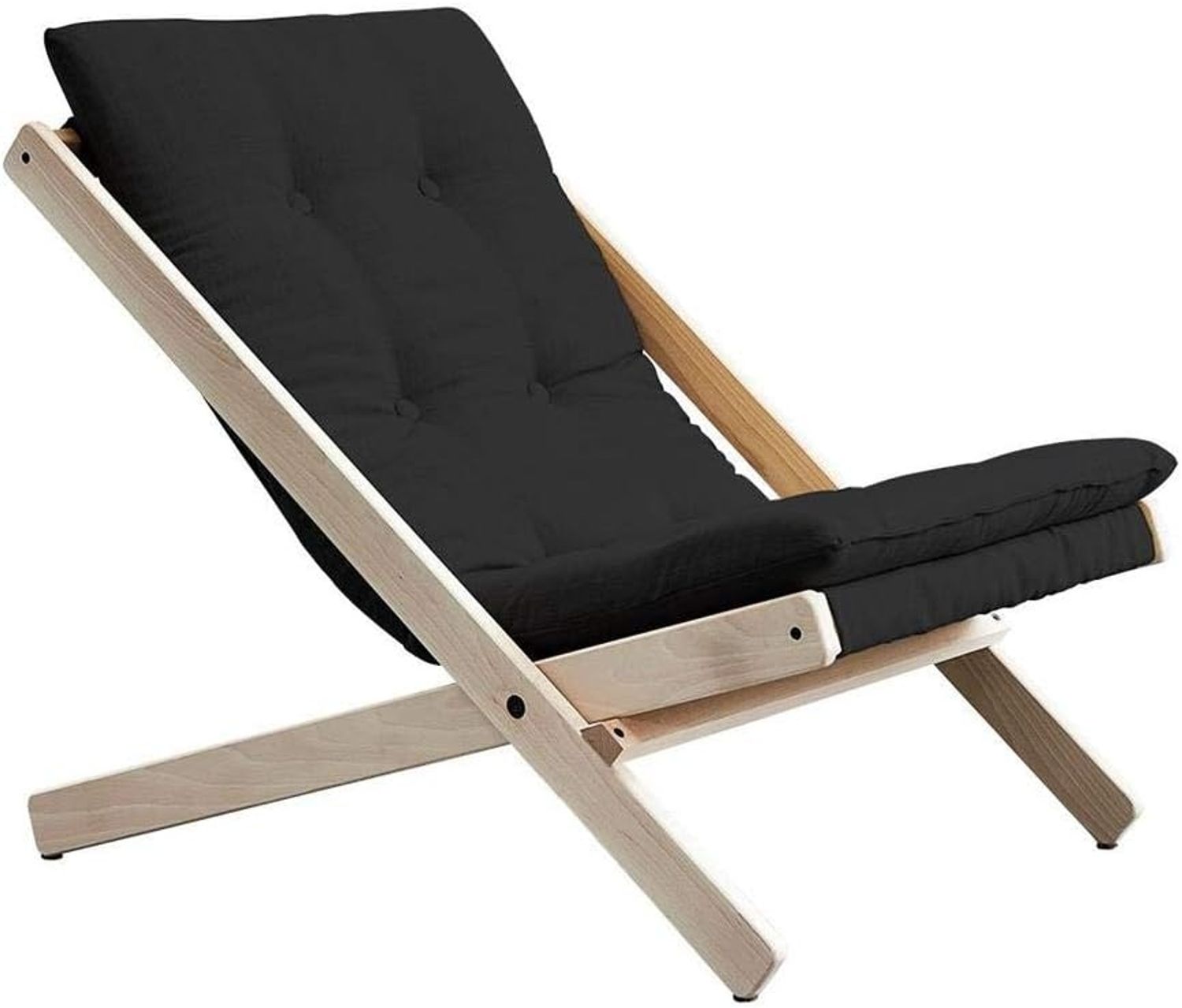 Klappsessel BOOGIE Polsterauflage DARK GREY Gestell Buche Bild 1