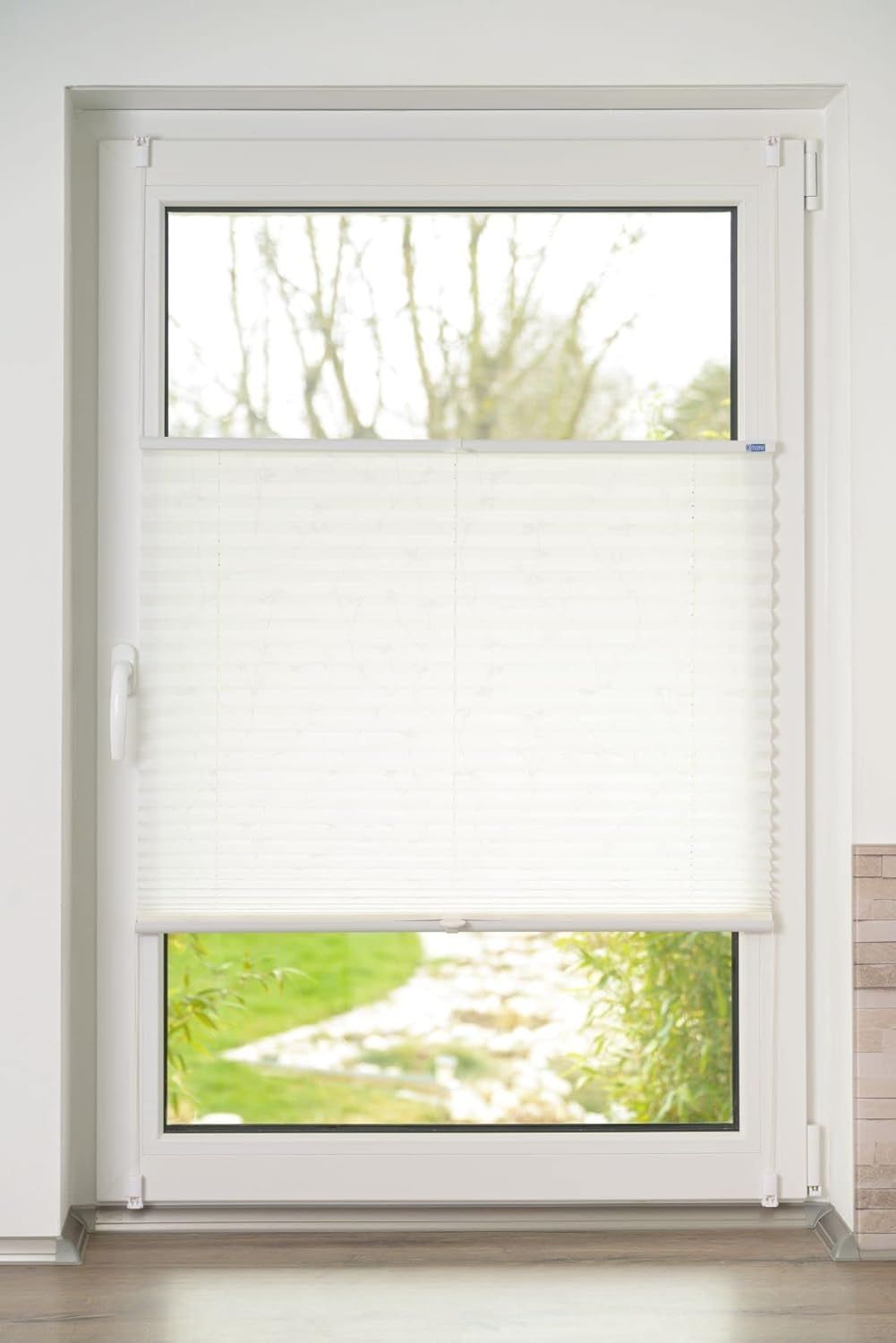 K-home Klemmfix-Plissee, Elba Bedruckt Weiß, 90x210 cm (B x L) Modern, 400777-35 Bild 1