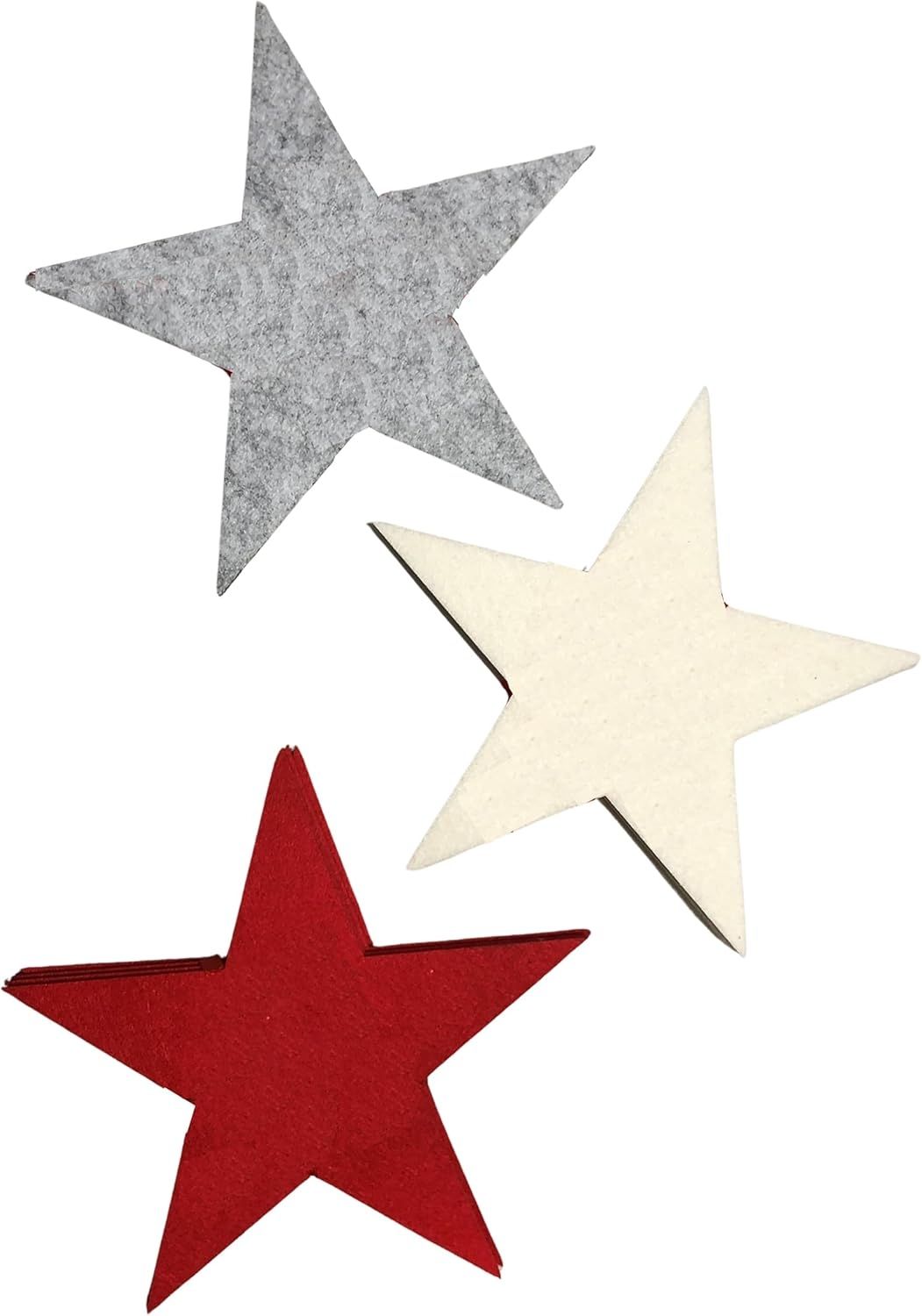 Annastore Platzset 12 x Filzsterne Filzdeko Sterne Weihnachten Filzunterlage Sterne, In DREI Farben Bild 1