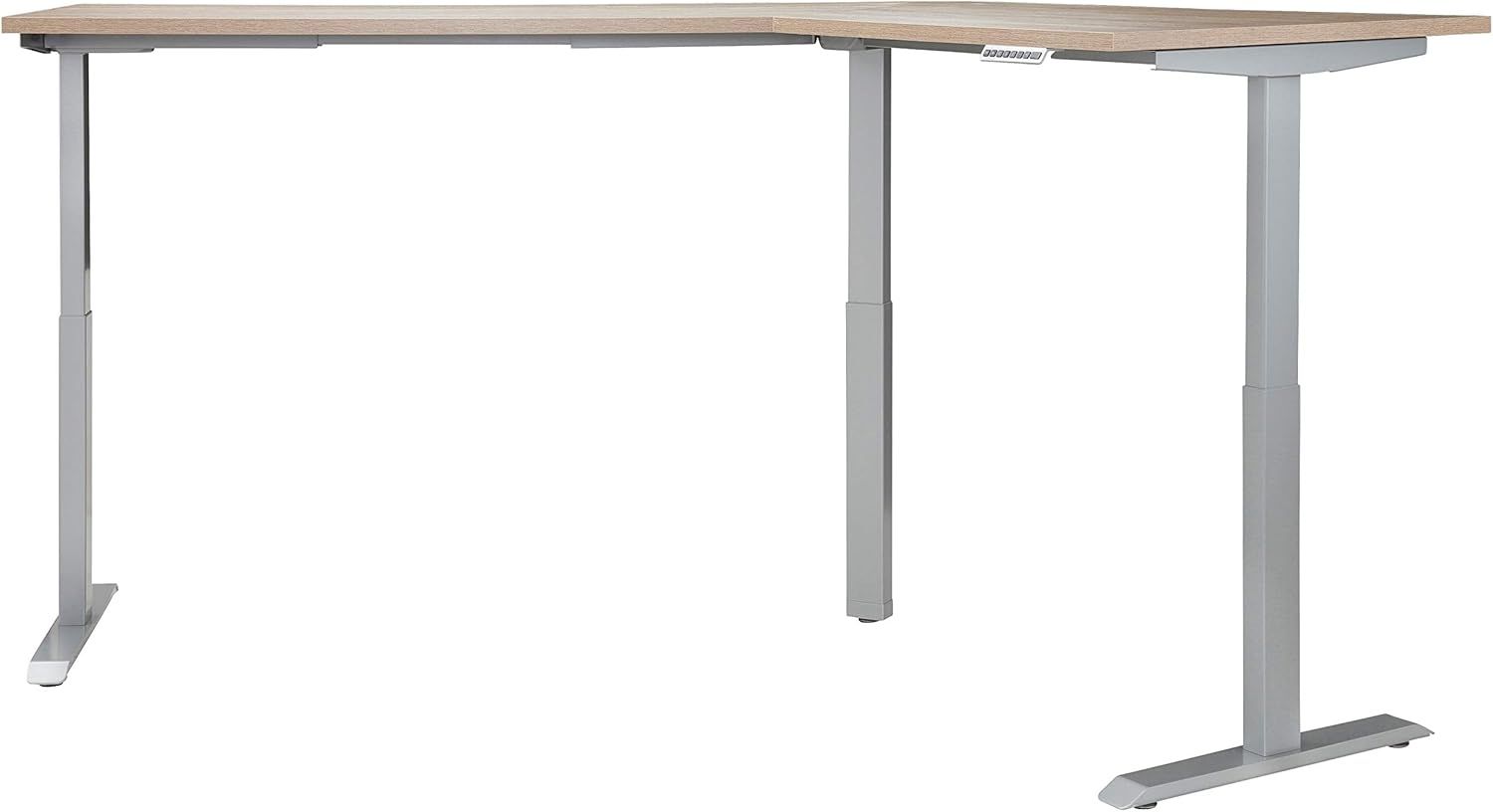 Maja 'Edjust' Schreibtisch, Platingrau/ Sonoma Eiche, 248x72 - 120x157 cm Bild 1