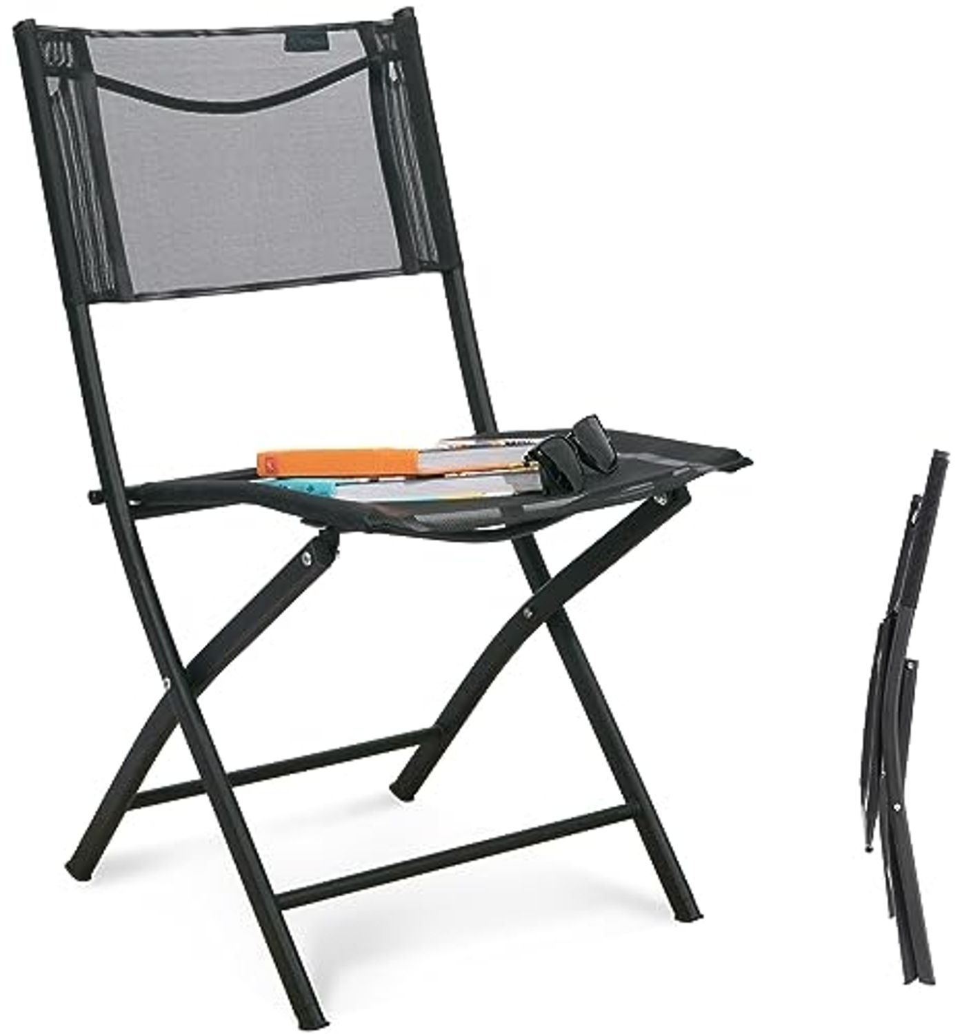 Homecall Klappbarer Gartenstuhl - (Schwarz) Bild 1