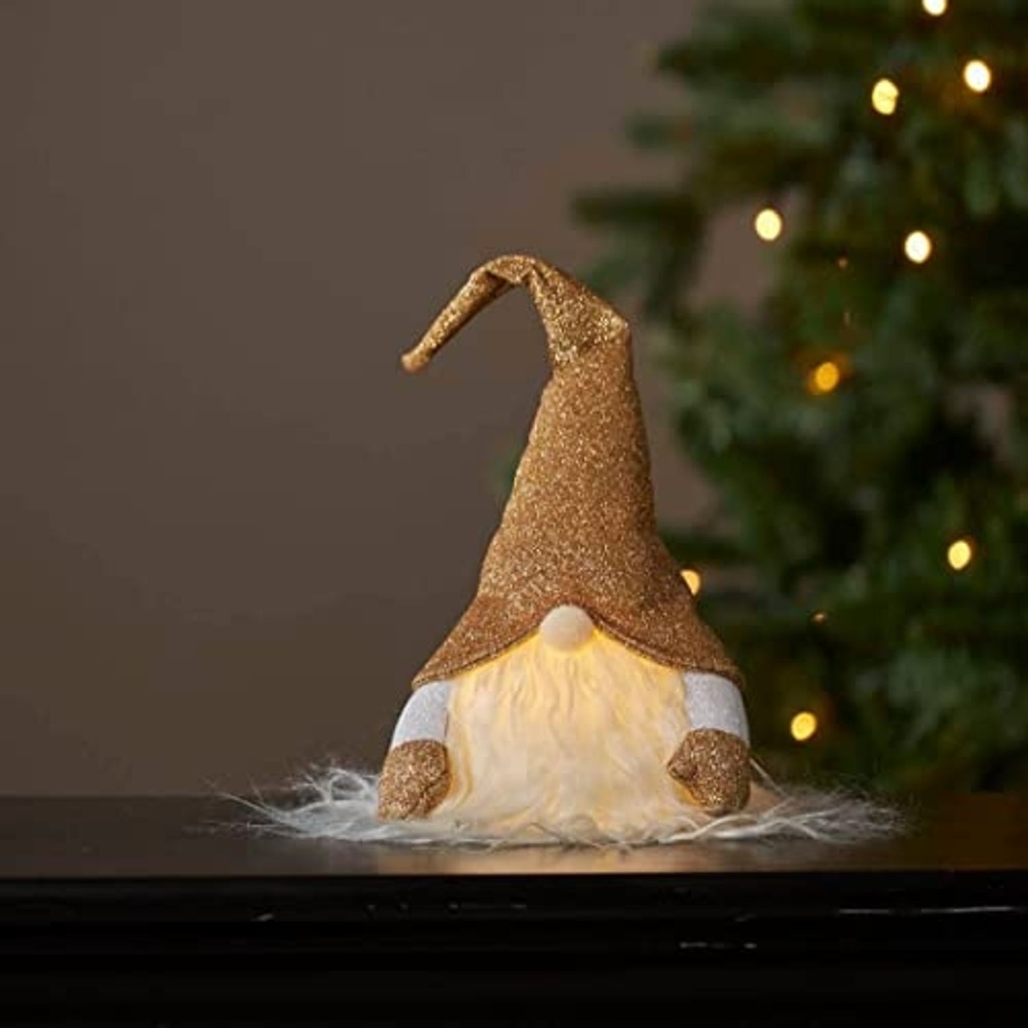 LED-Stoff-Figur 'Joylight', Santa, 1 ww LED, Bild 1