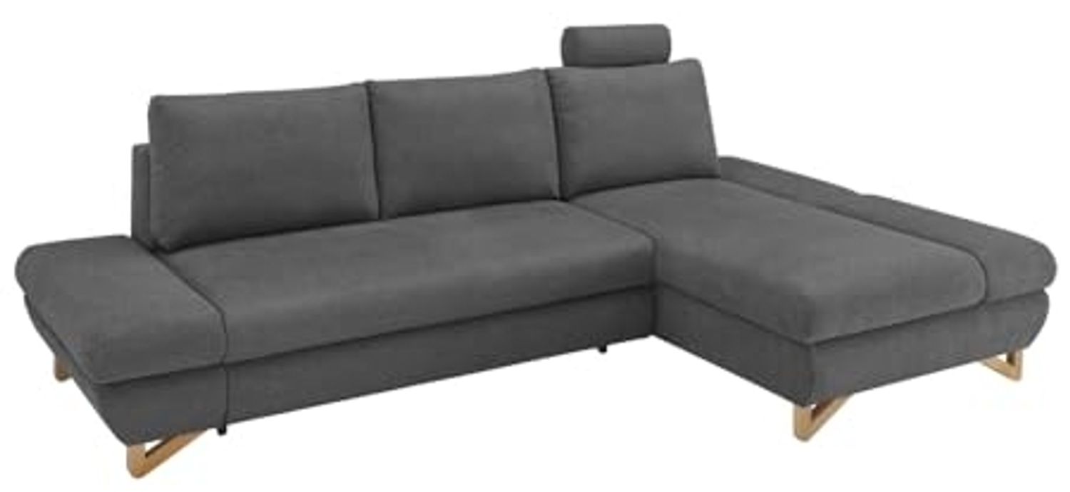 Ecksofa Skalm in grau mit Bettfunktion 284 cm Bild 1