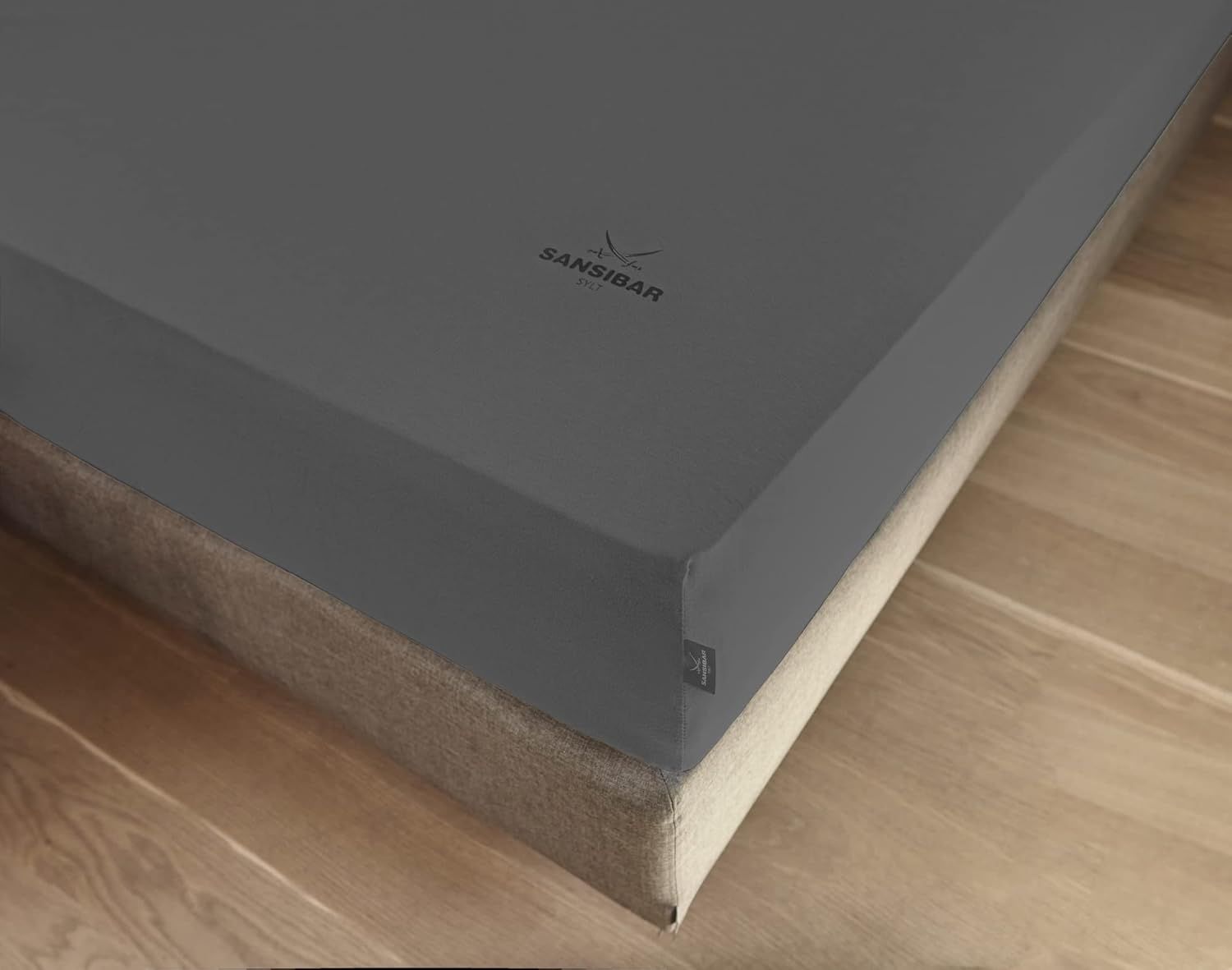 Topperbezug SANSIBAR Jersey BL 140x200 cm grau Bild 1