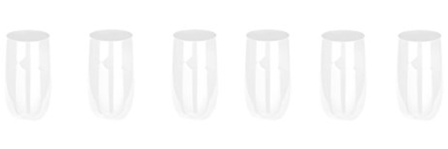 6 Weiße Trinkgläser 320ml Wassergläser Saftgläser Cocktailgläser Longdrinkgläser Bild 1