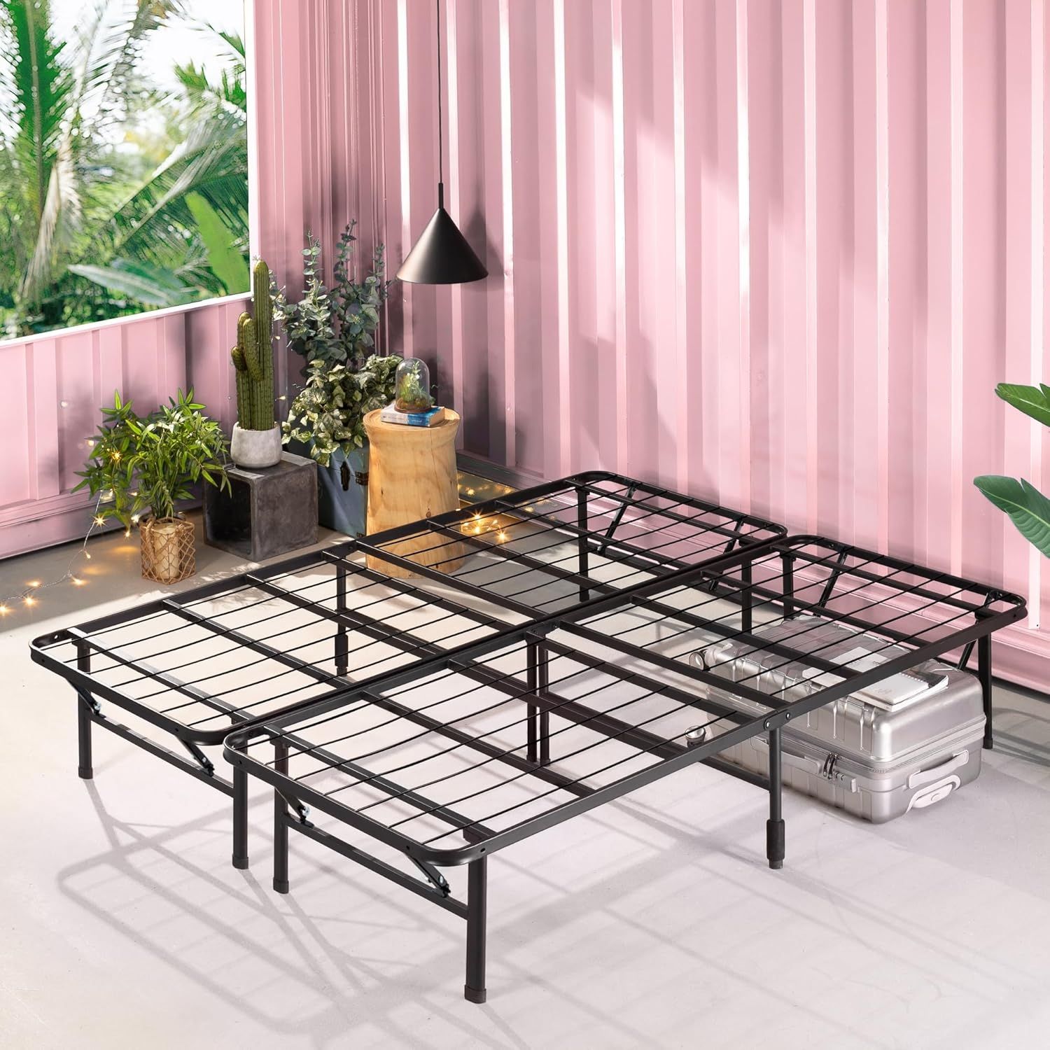 Zinus Shawn 35. 5CM SmartBase Plattform Bed Frame, Black, 140 x 190 x 35,5 cm Bild 1