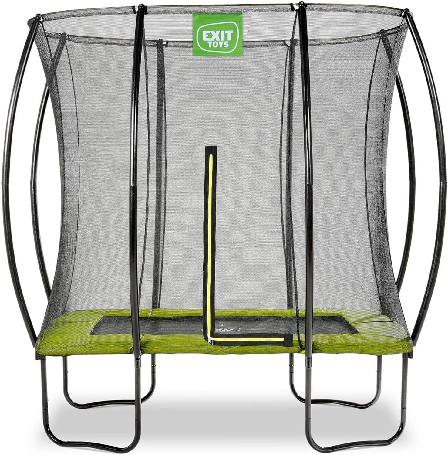 EXIT Trampolin Silhouette Rechteckig + Sicherheitsnetz 153x214 cm grün Bild 1