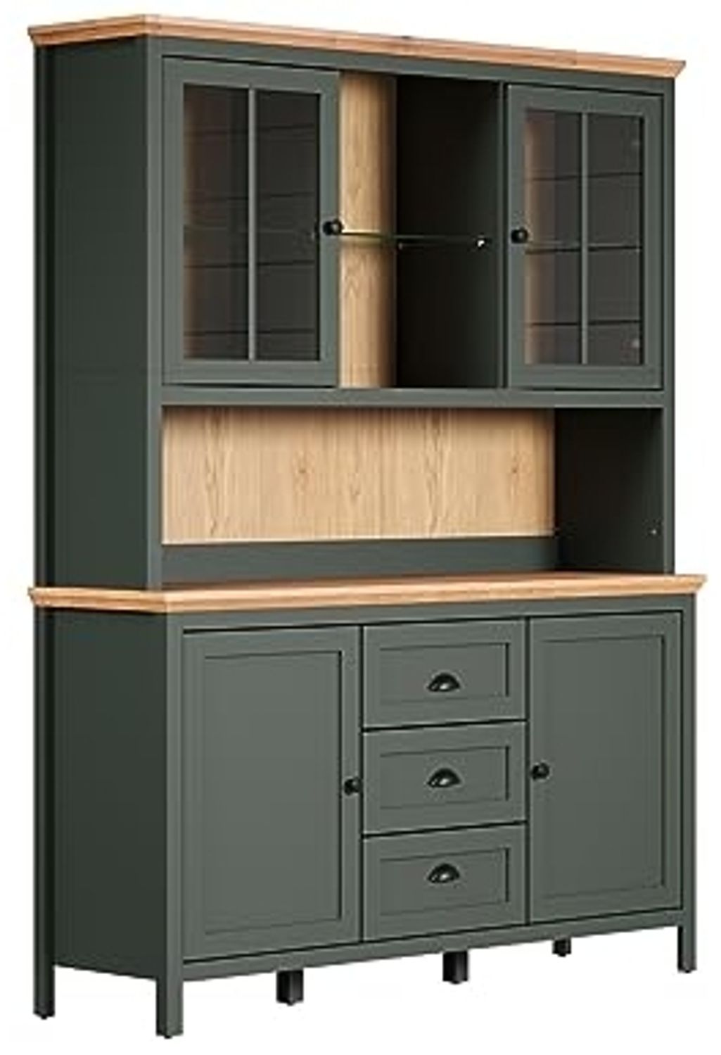 Buffet >Stanton< in Tannengrün / Eiche - 146x198x45cm (BxHxT) Bild 1