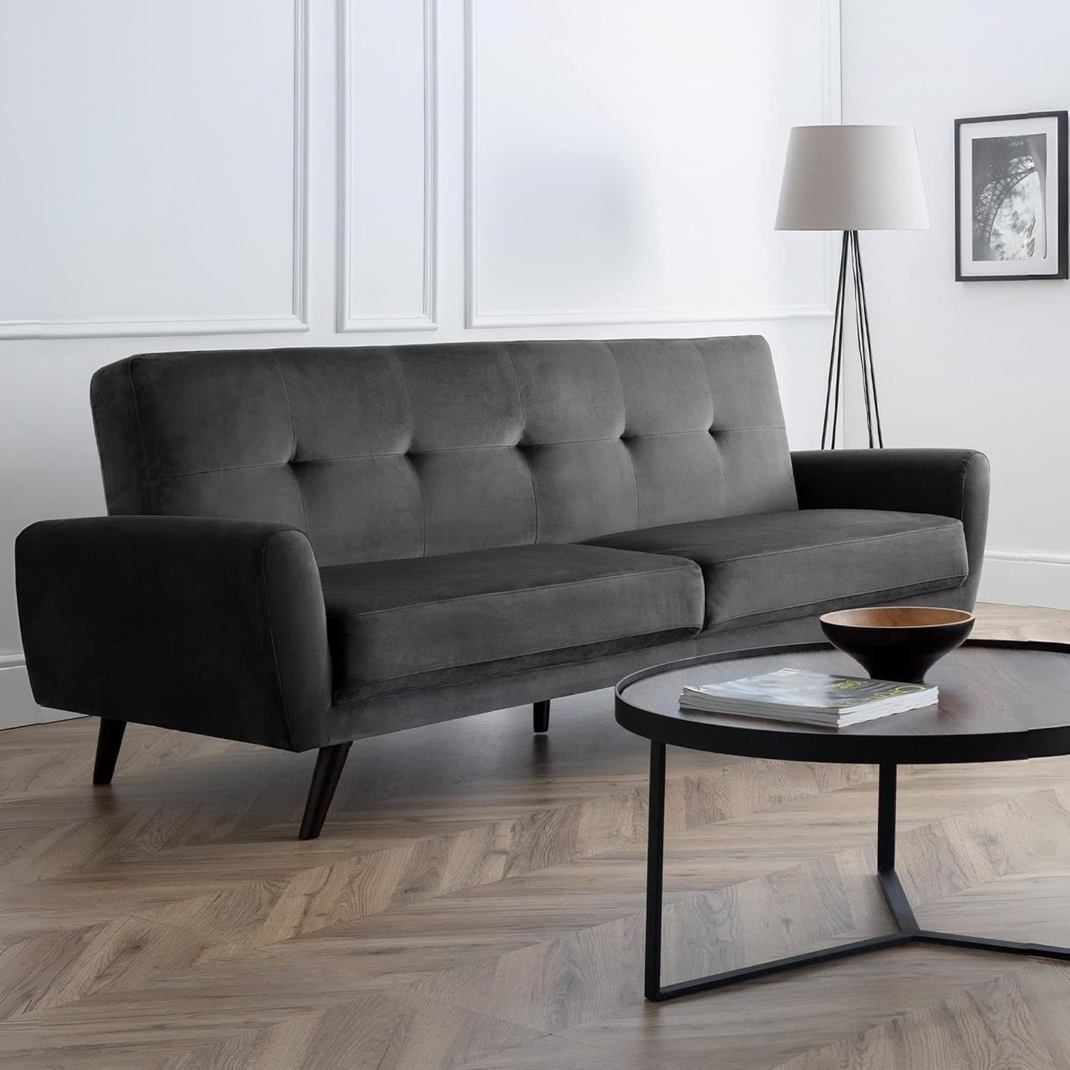 Julian Bowen Monza Sofa, Zweisitzer, dunkelgrau Bild 1