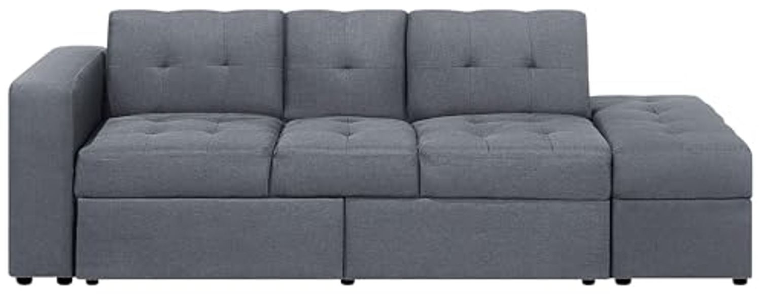 Schlafsofa 3-Sitzer Polsterbezug dunkelgrau FALSTER Bild 1