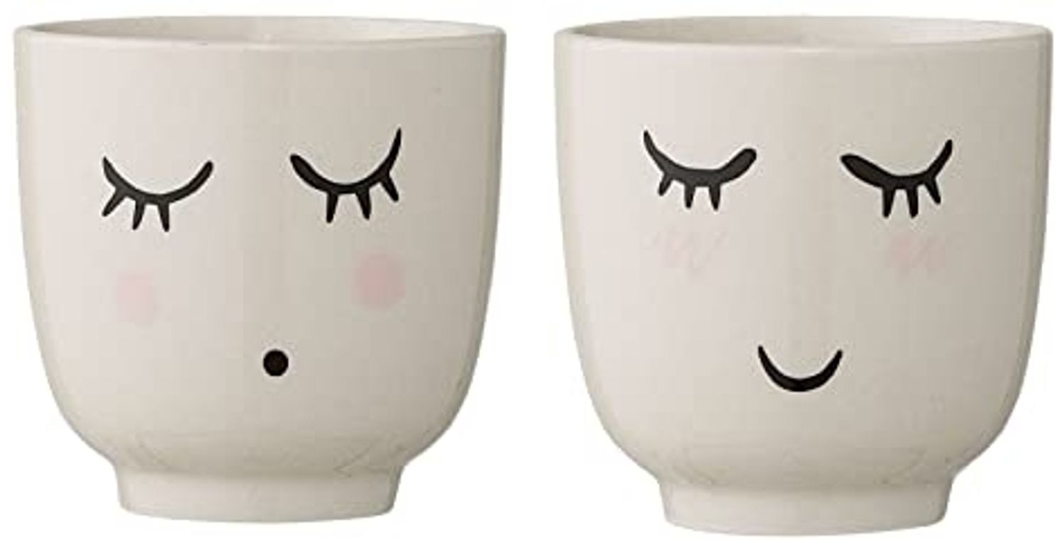 Bloomingville Smilla Becher 2er Set 180ml Keramik Wasserbecher Saftbecher dänisches Design Bild 1