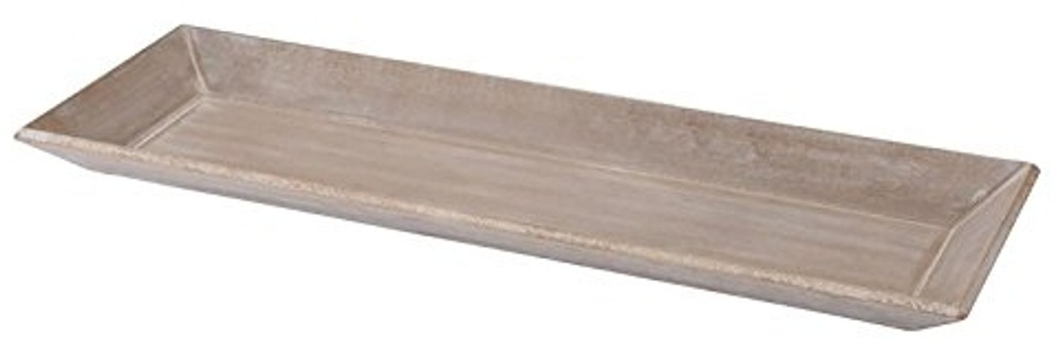 Deko-Tablett aus Holz, 60x20 cm, grau Bild 1