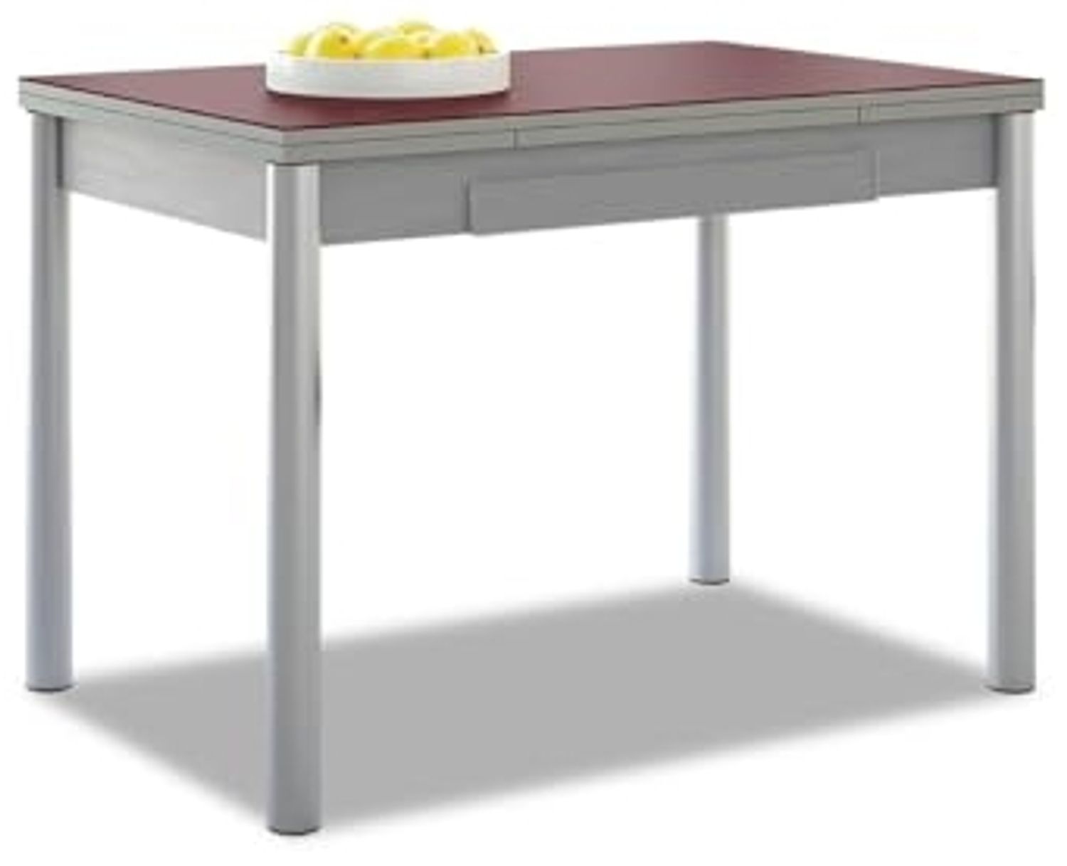 ASTIMESA Ausziehbarer Küchentisch, Aluminiumgestell, Bordeaux, ideal für kleine Räume, Maße: 90x50 cm, ausziehbar 140x50 cm Bild 1