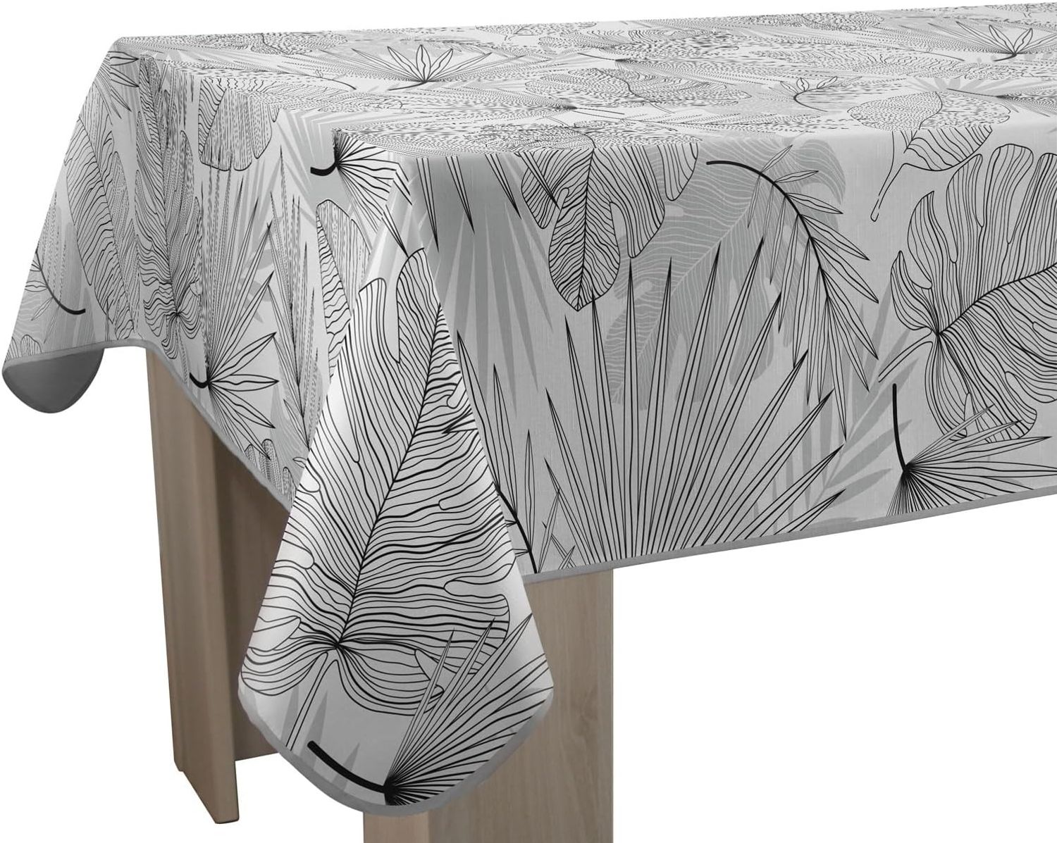 Le linge de Jules Olinda schmutzabweisende Tischdecke, rechteckig, 150x200 cm, Grau Bild 1