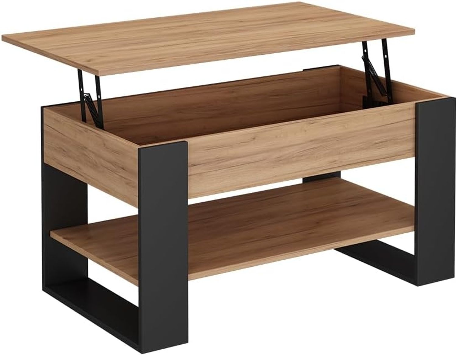 Couchtisch Lifto Eiche/Anthrazit 92 x 51 cm mit Liftfunktion Vicco Bild 1