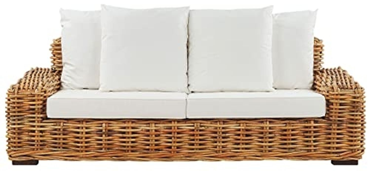 Beliani 'FORLI' 3 Sitzer Sofa, Rattan Natürlich Bild 1