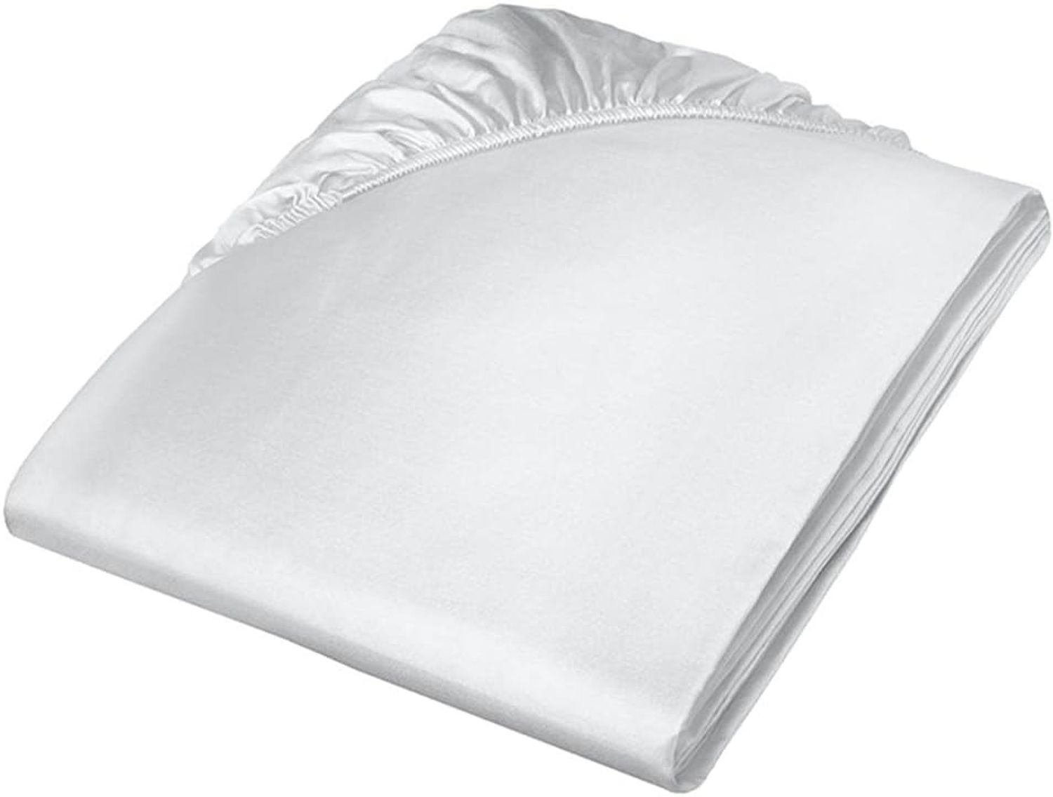 fleuresse Mako Satin Baumwolle Spannbettlaken Colours 200x200 cm Silber Bild 1