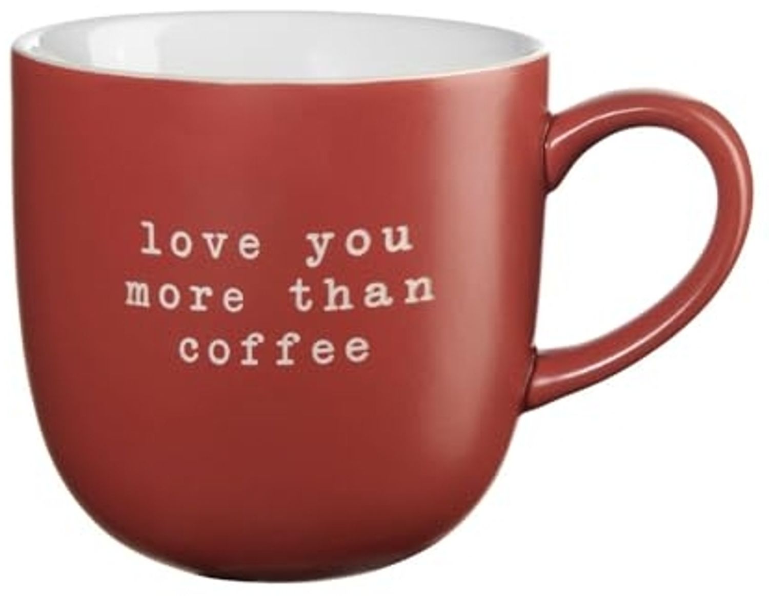 ASA Selection Henkelbecher, Love You More Than Coffee Hey!, L. 92mm, B. 92mm, H. 95mm Bild 1
