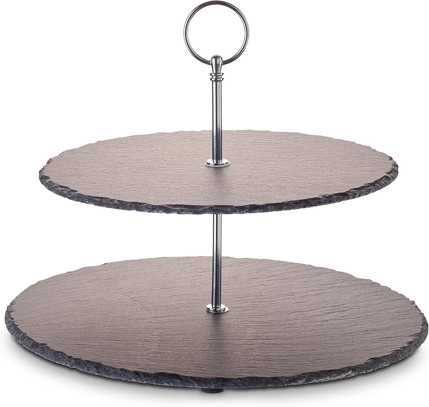 ECHTWERK Etagere Schiefer Etagere, Schiefer, für Gebäck, Obst, Käse und Dessert aus Naturschiefer mit Metallgriff Bild 1