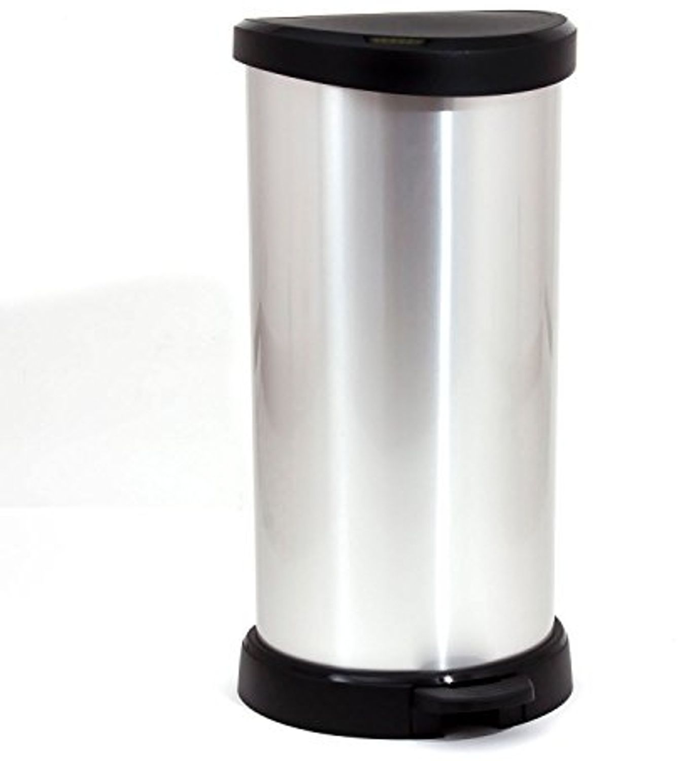 Curver 02150 ''Metallic's'' Abfallbehälter 40 Liter, metallic-silber Bild 1