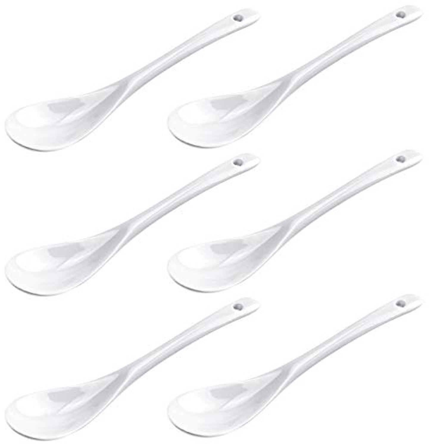 HIT Trading 24302181 Eierlöffel, 12,5 cm, Porzellan, weiß (6er Pack) Bild 1