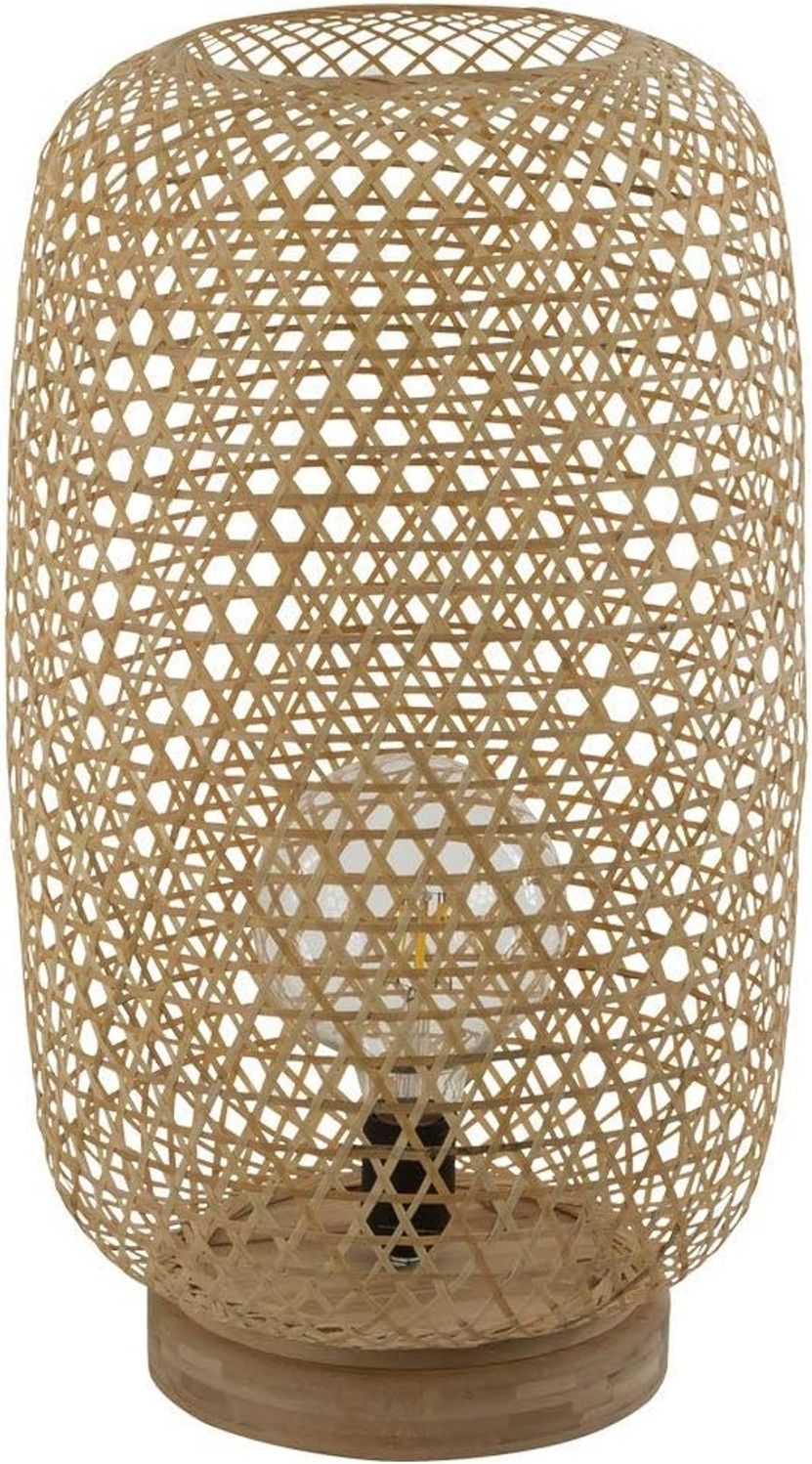 RGB LED Stehleuchte, Bambus-Geflecht, natur, H 55 cm Bild 1