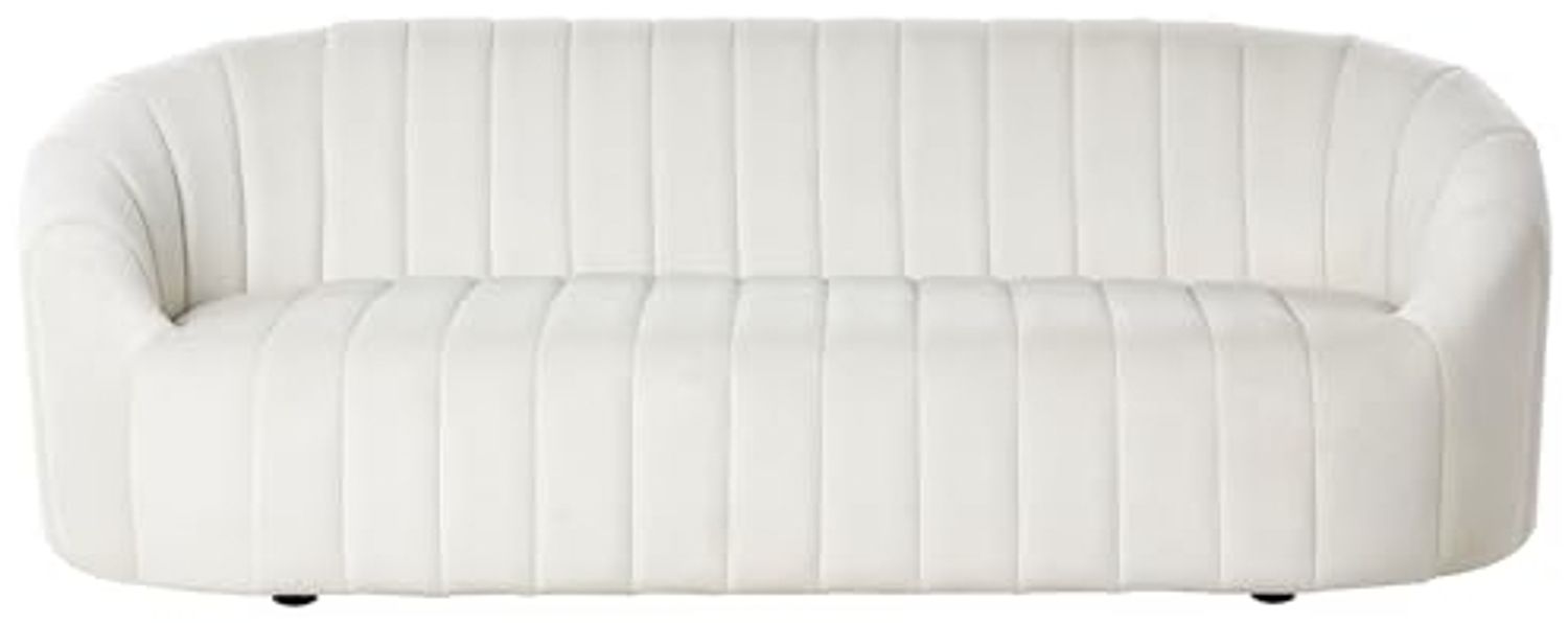 3-Sitzer Sofa Samtstoff cremeweiß MALUNG Bild 1
