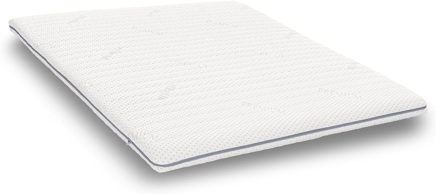 Kaltschaumtopper Supportho Premium Topper 160 x 200 cm H3, Höhe 9 cm, Härtegrad H3 mit antibakteriellem Bezug Bild 1