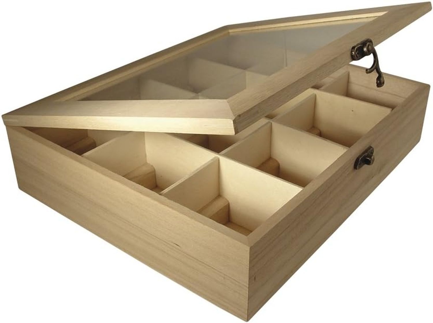 Holz-Teebox,12 Fächer, FSC Mix Credit, 28,5 x 23,5 x 7 cm Bild 1