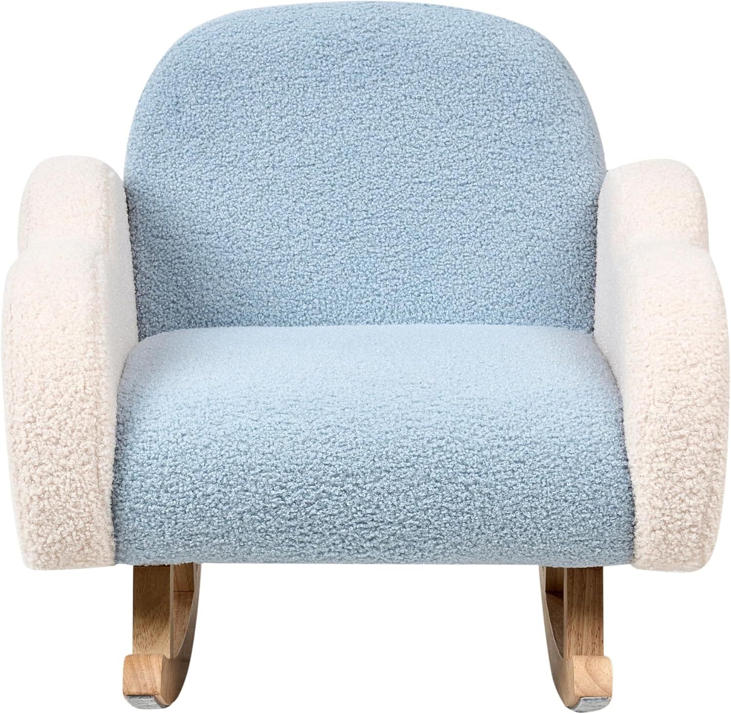 Kinderschaukelstuhl Wolke SKARE Bouclé Hellblau Bild 1