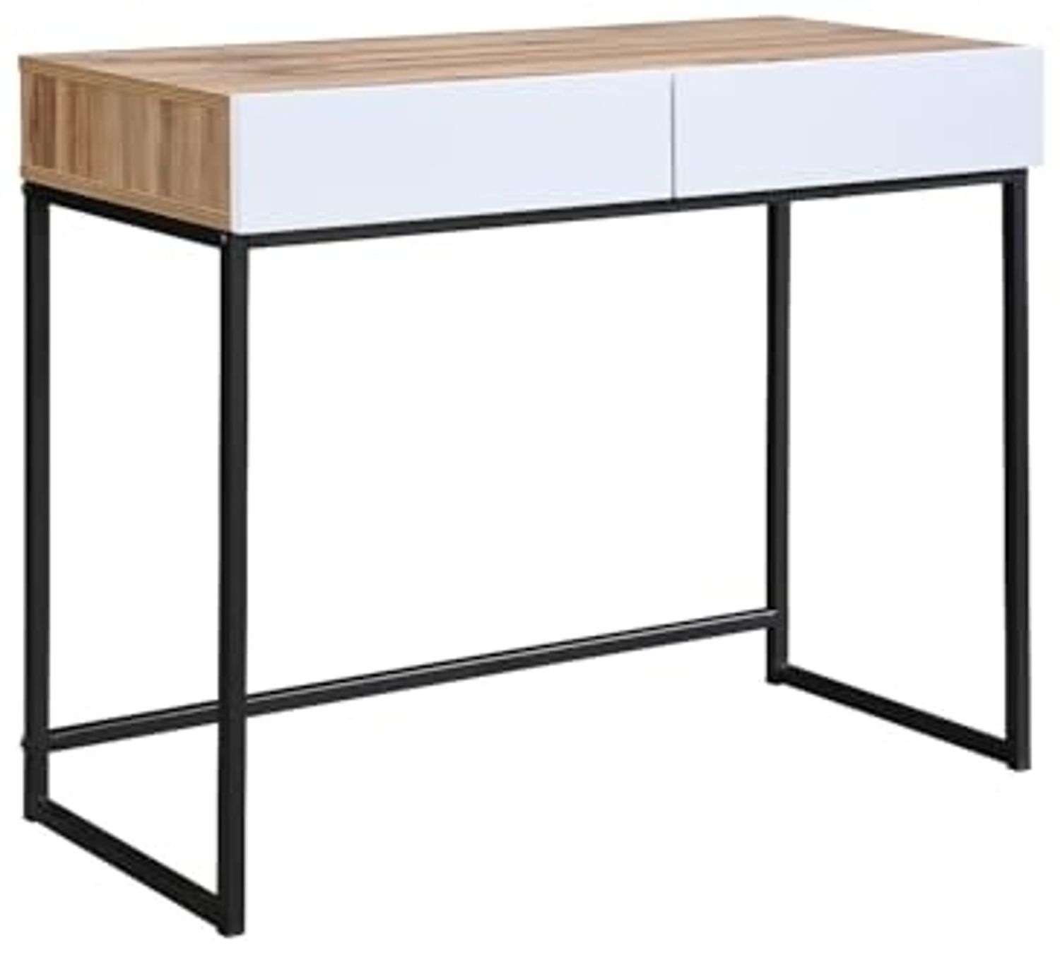 Vente-unique - CEVANIA Büromöbel Holz, Platte BeigeWeiß - B 42 cm x H 75 cm x L 90 cm Bild 1